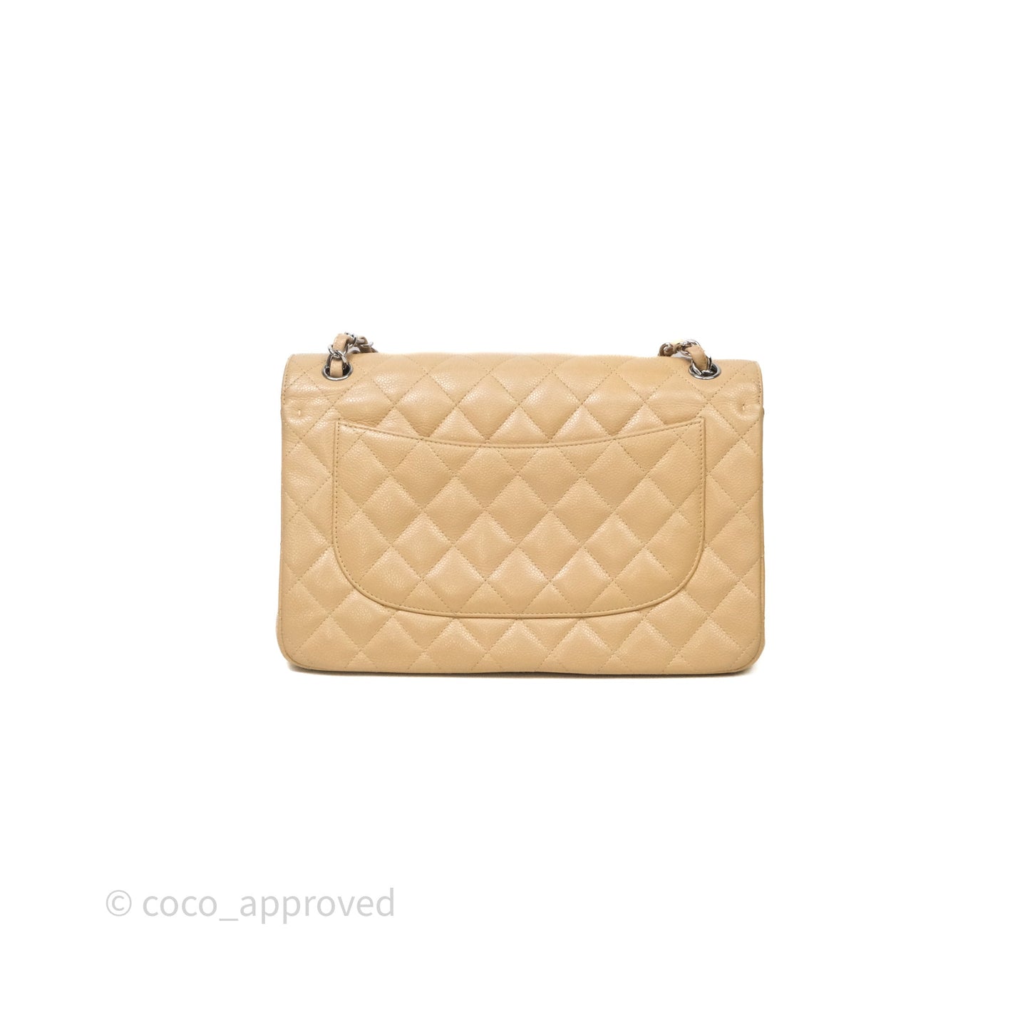 Chanel Jumbo Double Flap Beige Caviar Silver Hardware⁣⁣