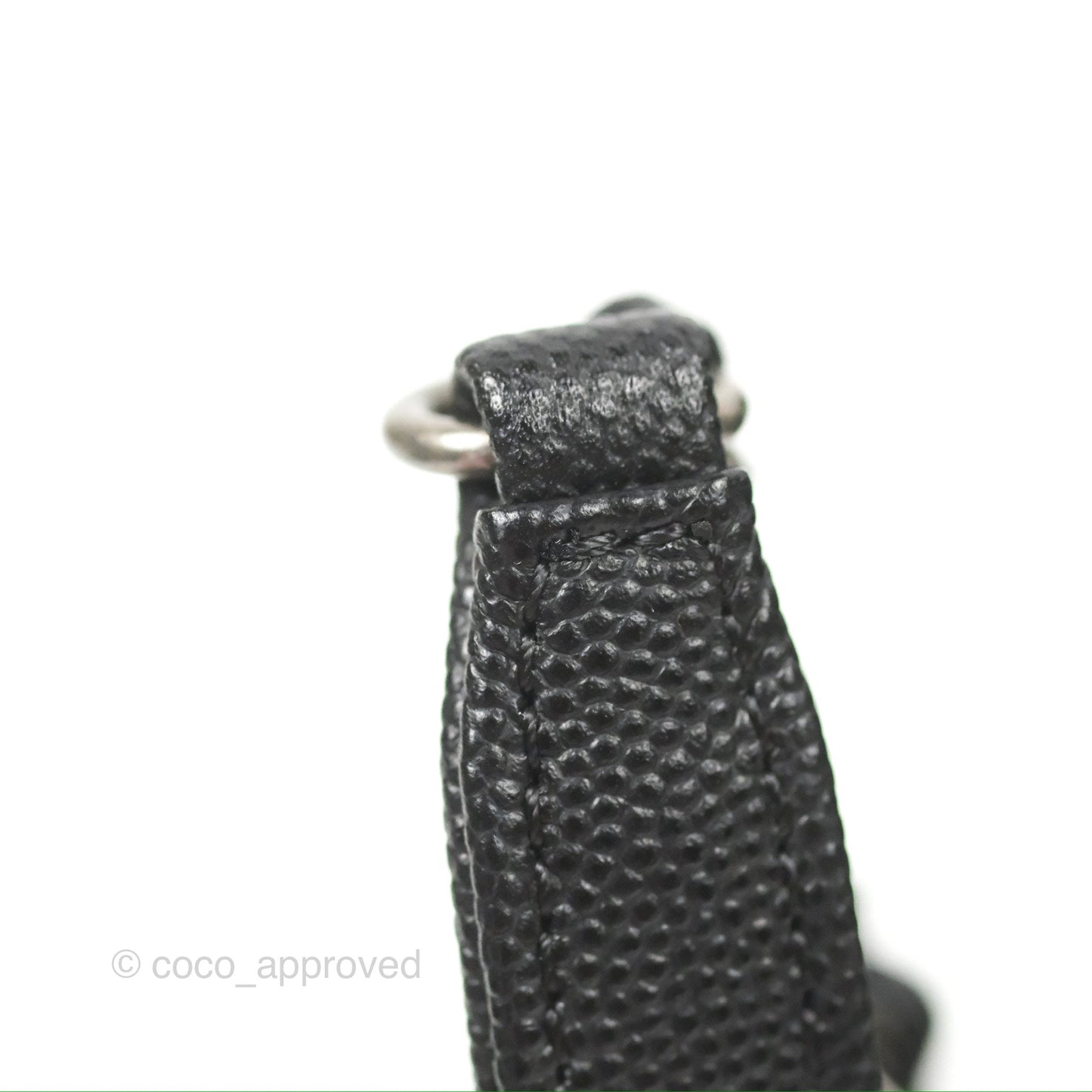 Chanel Small Coco Handle Quilted Black Caviar Ruthenium Hardware Olive Lizard Handle