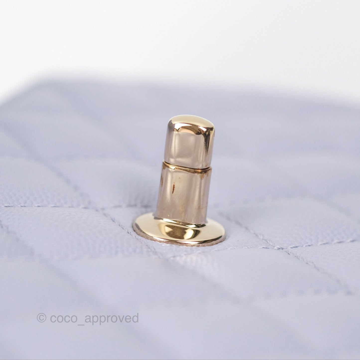 Chanel Small Coco Handle Quilted Purple Lilac Caviar Gold Hardware 21K