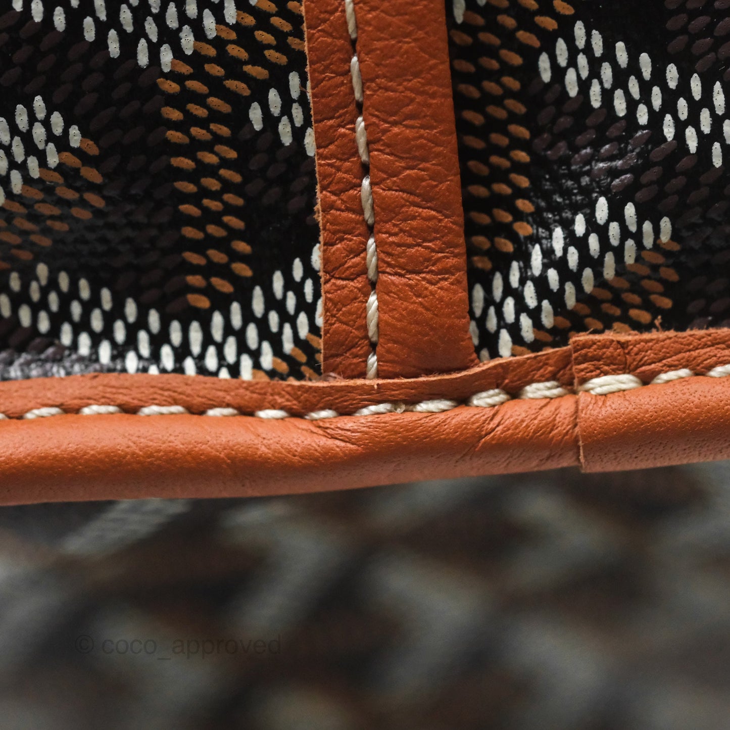 Goyard Anjou Mini Bag Goyardine Canvas Black/ Tan