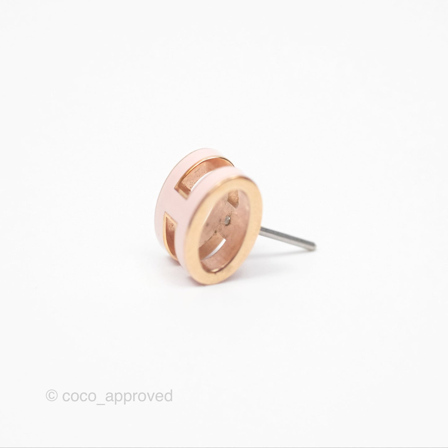 Hermès Pop H Earrings Rose Dragee 5U Rose Gold Hardware