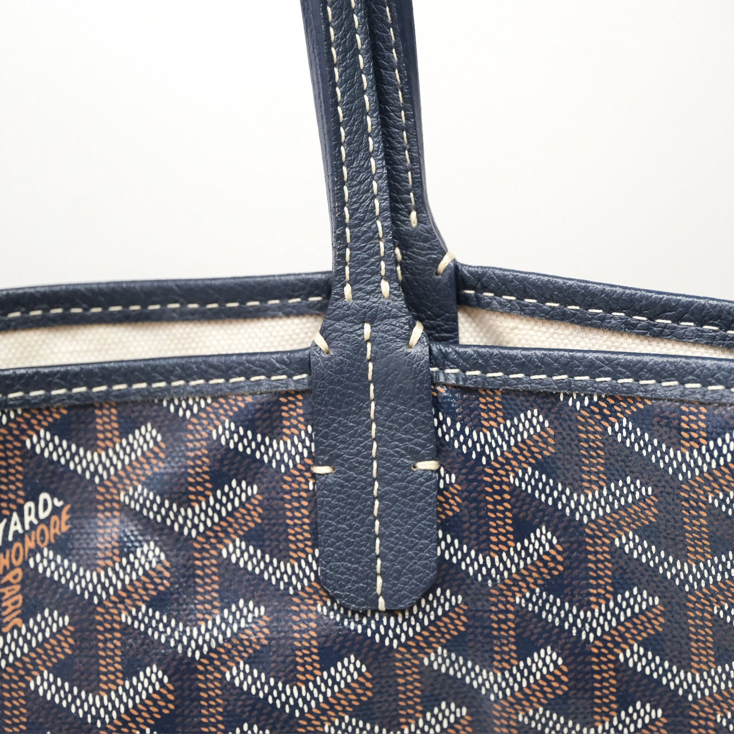 Goyard St. Louis Tote PM Navy/Tan