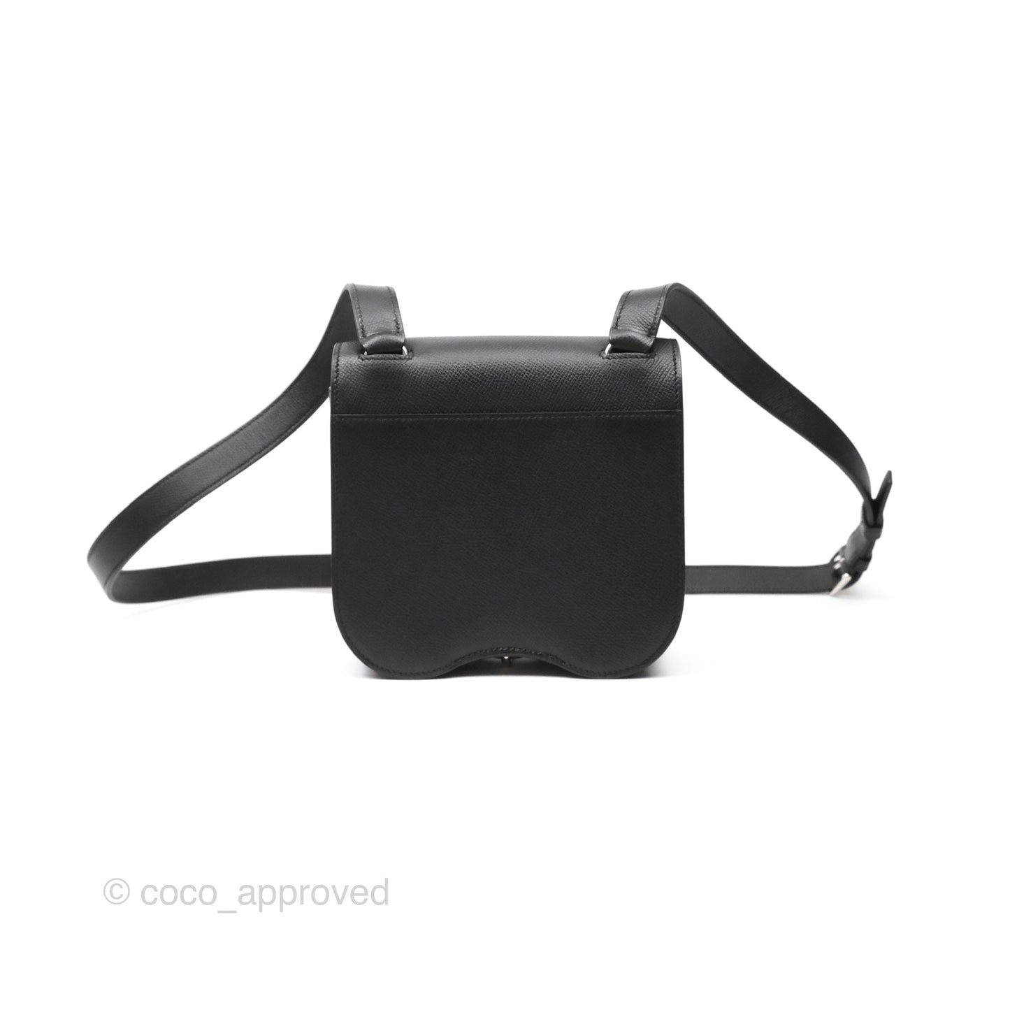 Hermès Della Cavalleria Mini Bag Noir 89 Epsom Palladium Hardware