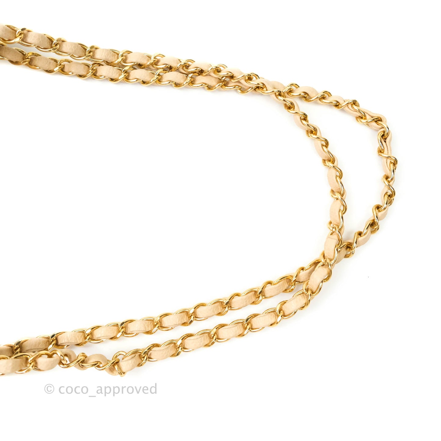 Chanel M/L Medium Double Flap Bag Beige Caviar Gold Hardware