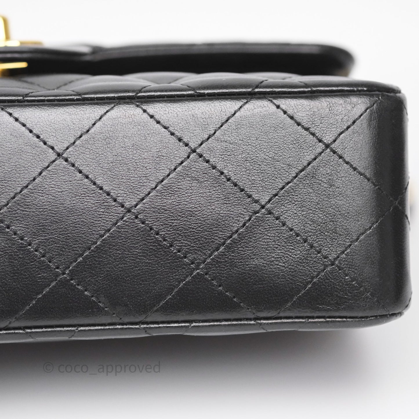 Chanel Small Classic Flap Quilted Black Lambskin Gold Hardware
