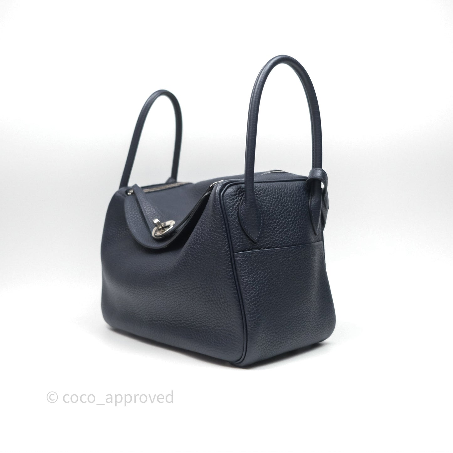 Hermès Lindy 26 Bleu Nuit 2Z Clemence Palladium Hardware