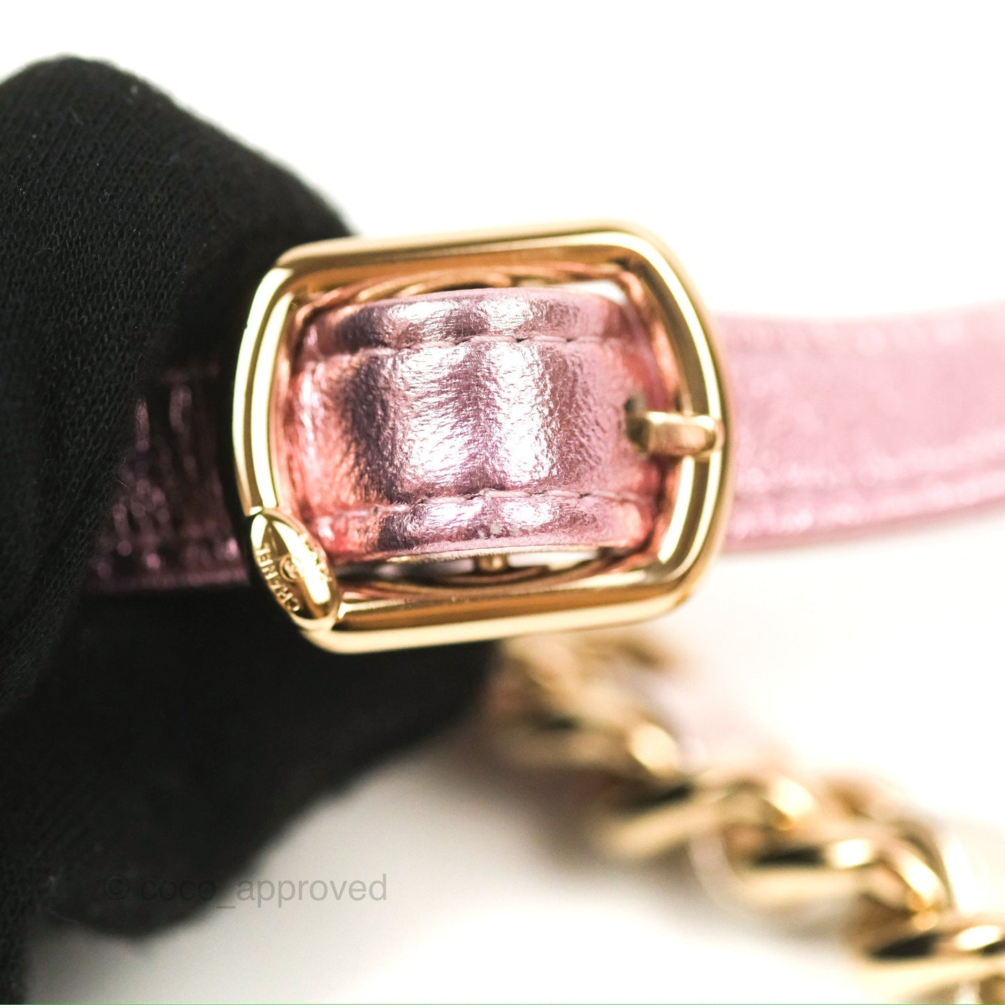 Chanel Waist Belt Bag Metallic Gradient Pink/Silver Lambskin Gold Hardware