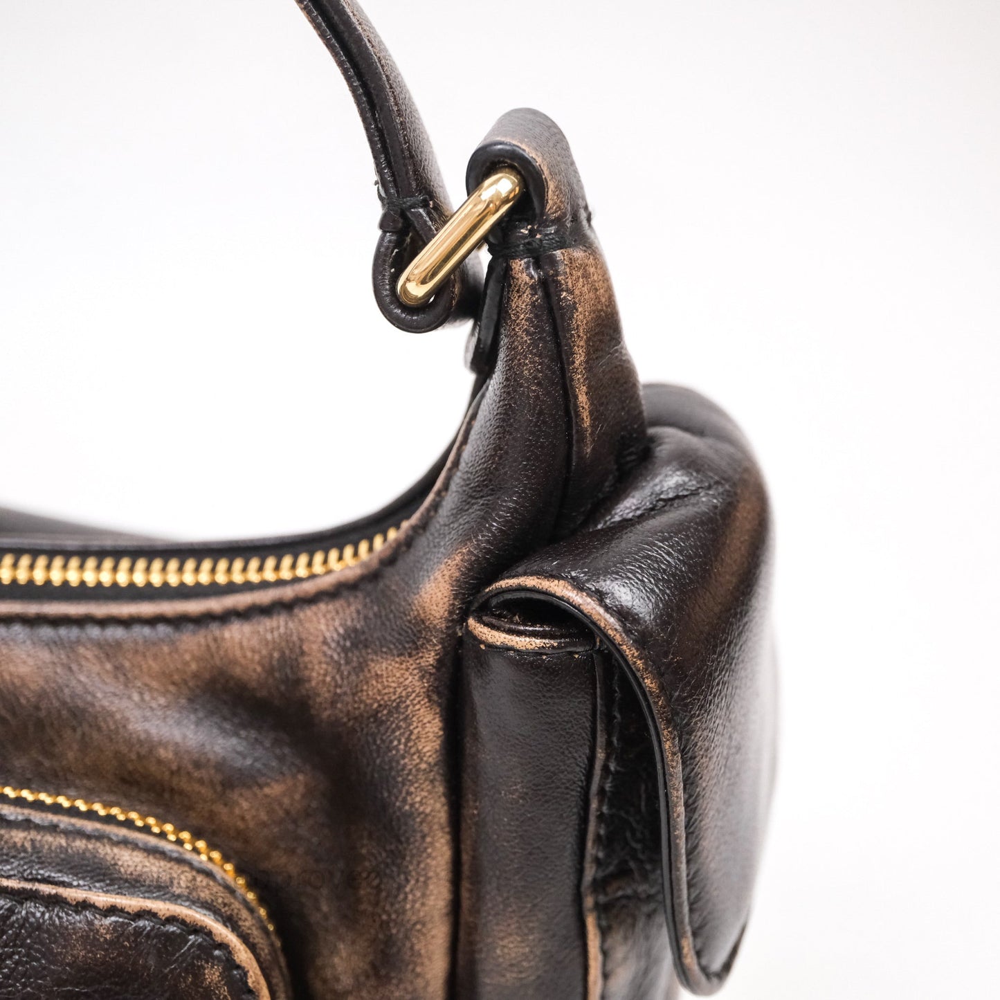 Miumiu Nappa leather Pocket bag Coffee