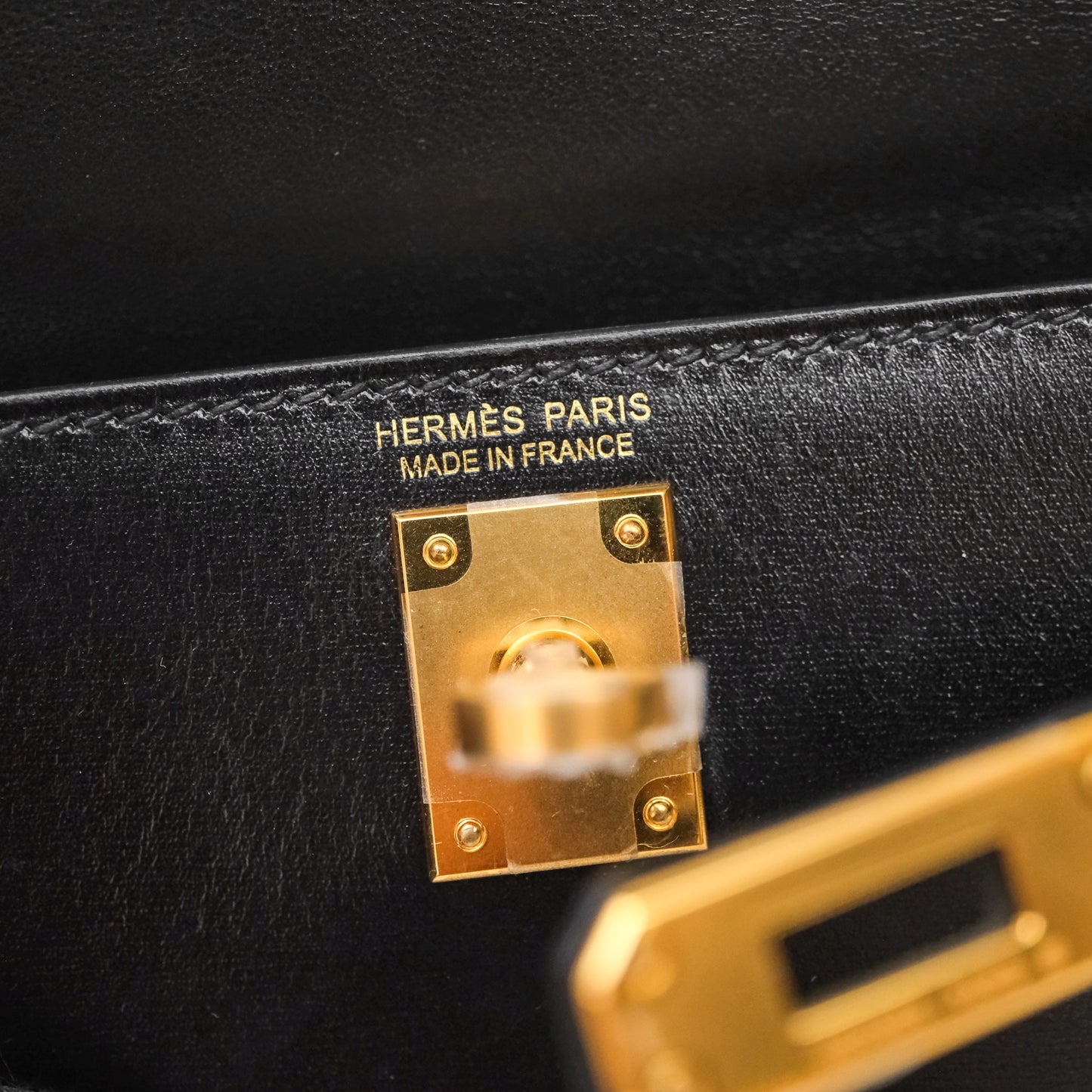 Hermès Mini Kelly II Black Noir 89 Box Leather Gold Hardware