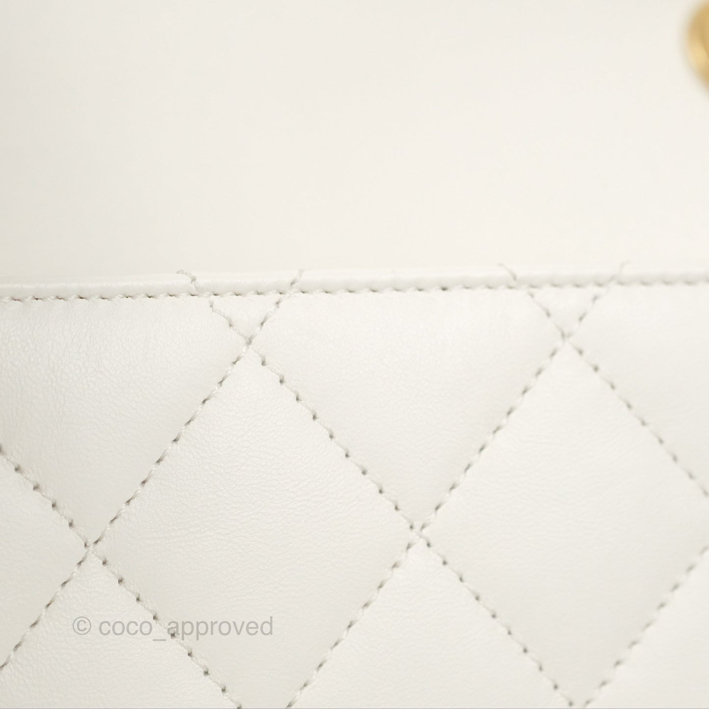 Chanel Mini Flap Bag with Enamel Charm Chain White Lambskin Gold Hardware