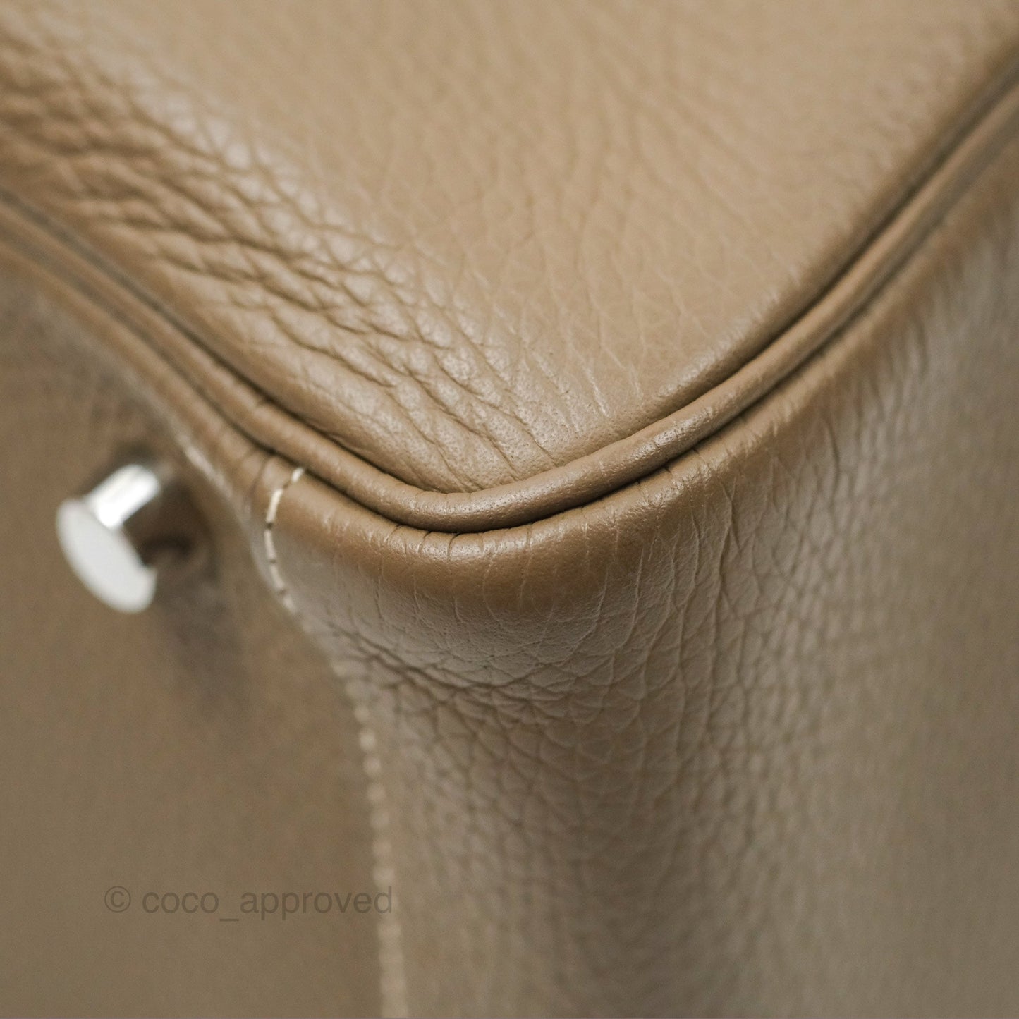 Hermès Lindy 26 Etoupe Clemence Palladium Hardware