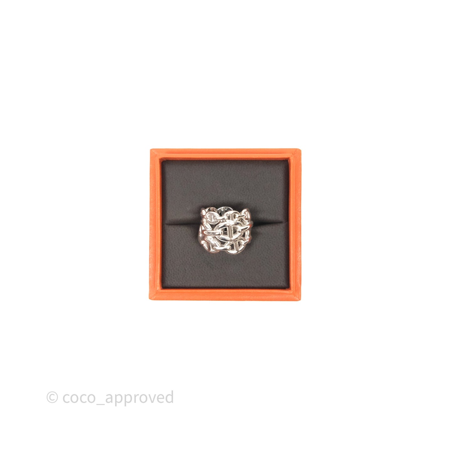 Hermès Chaine d'ancre Enchainee Ring Size 52