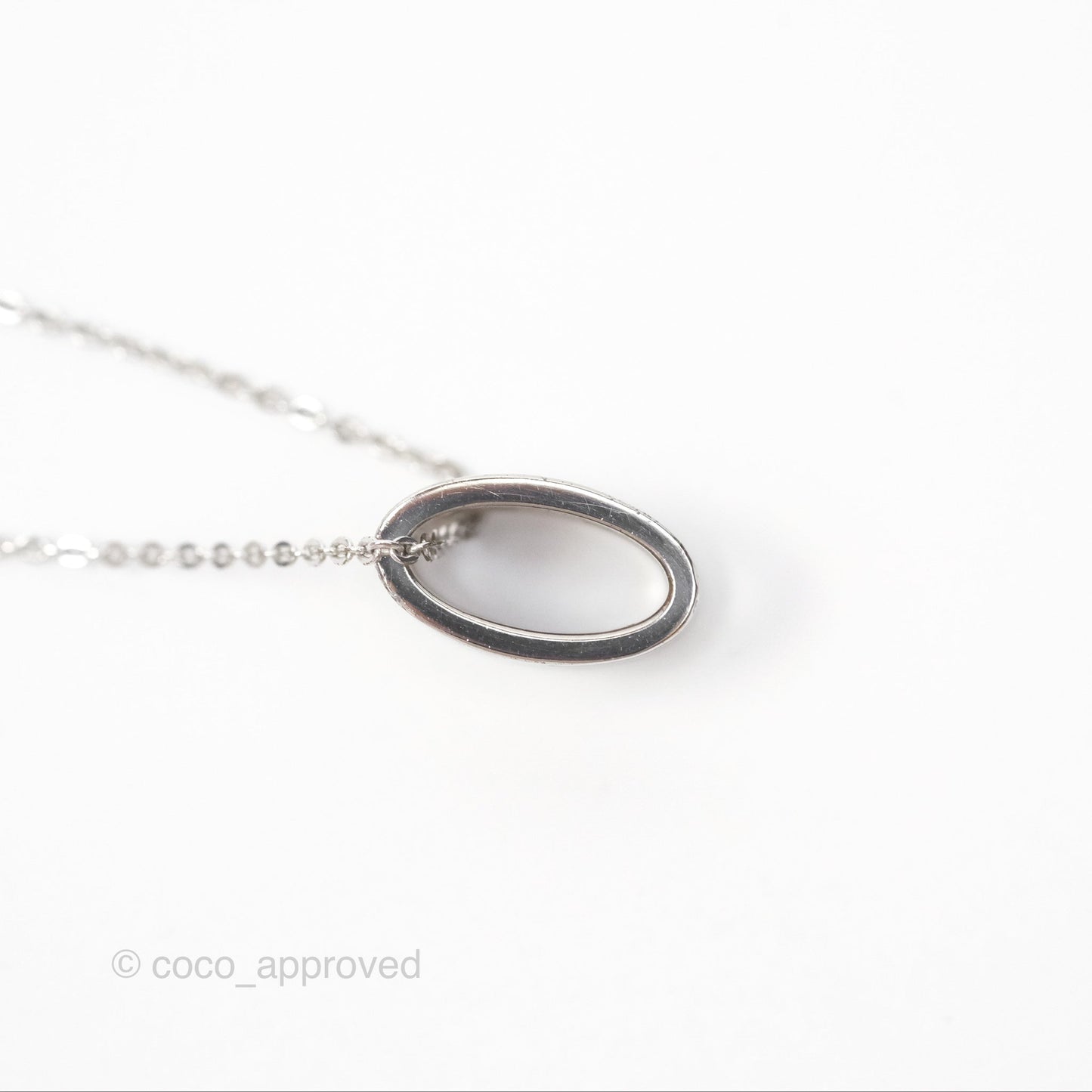 Hermès Pop H Pendant Necklace Blanc 01 Palladium Hardware