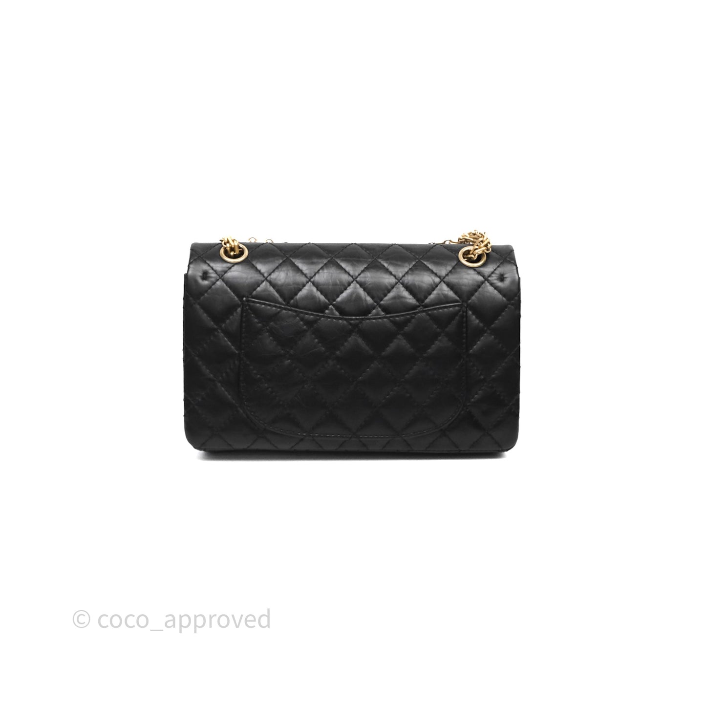 Chanel Reissue 225 Quilted Aged Calfskin Black Aged Gold Hardware