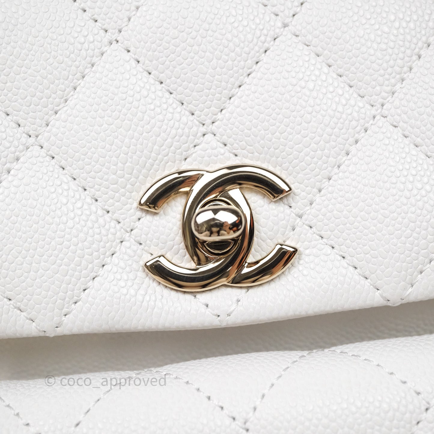 Chanel Small Duma Backpack Caviar White Gold Hardware