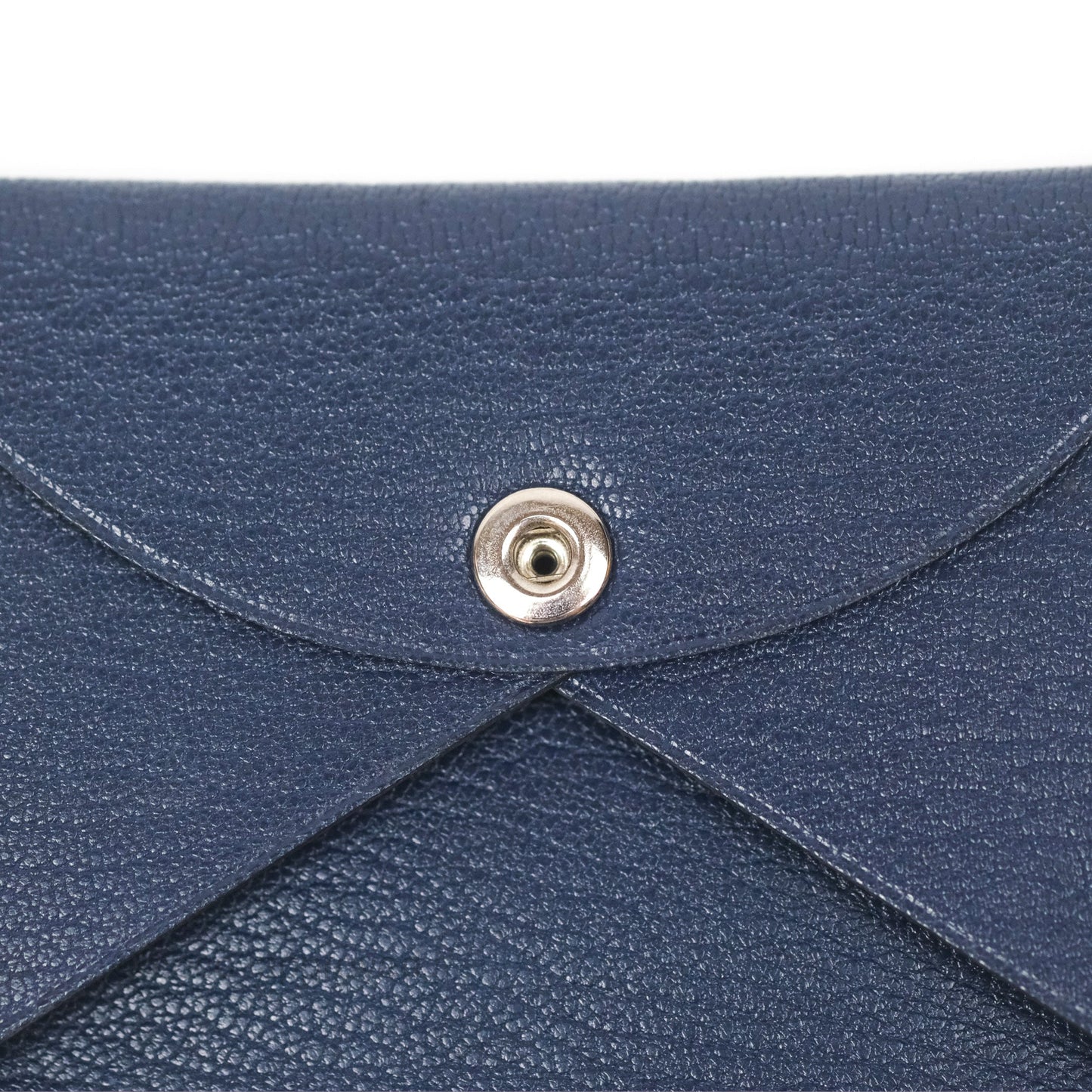 Hermès Calvi Card Holder Bleu Nuit 2Z Chevre Mysore