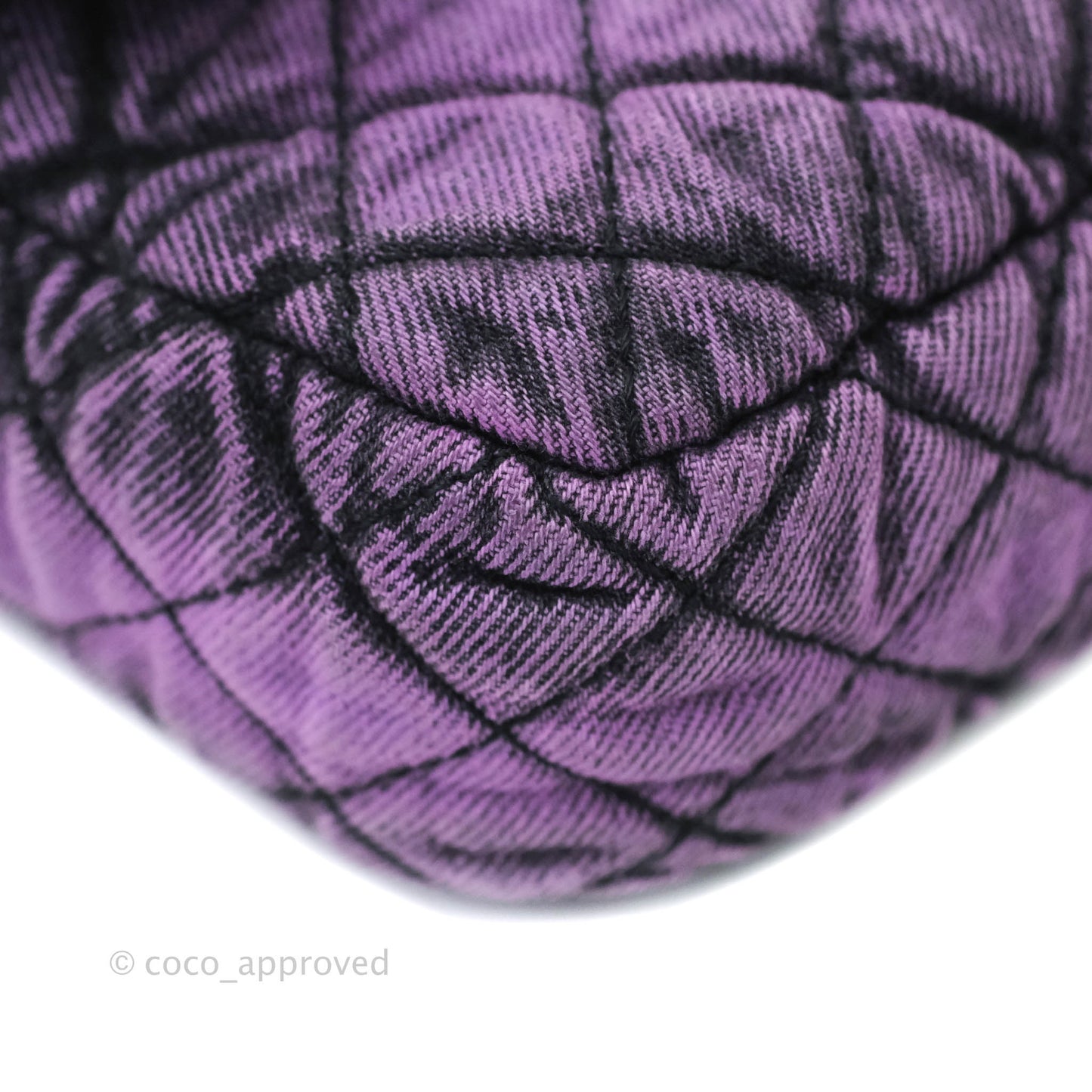 Chanel Denimpression Quilted Small Flap Purple Black