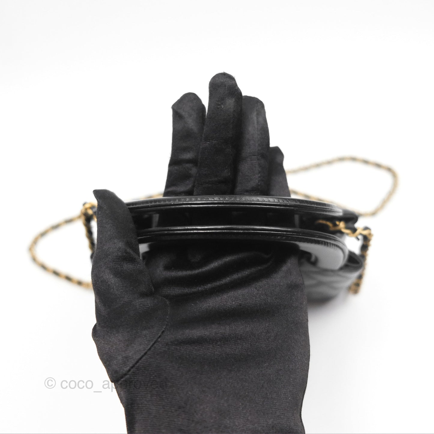 Chanel Kelly Bag Quilted Black Shiny Calfskin Aged Gold Hardware
