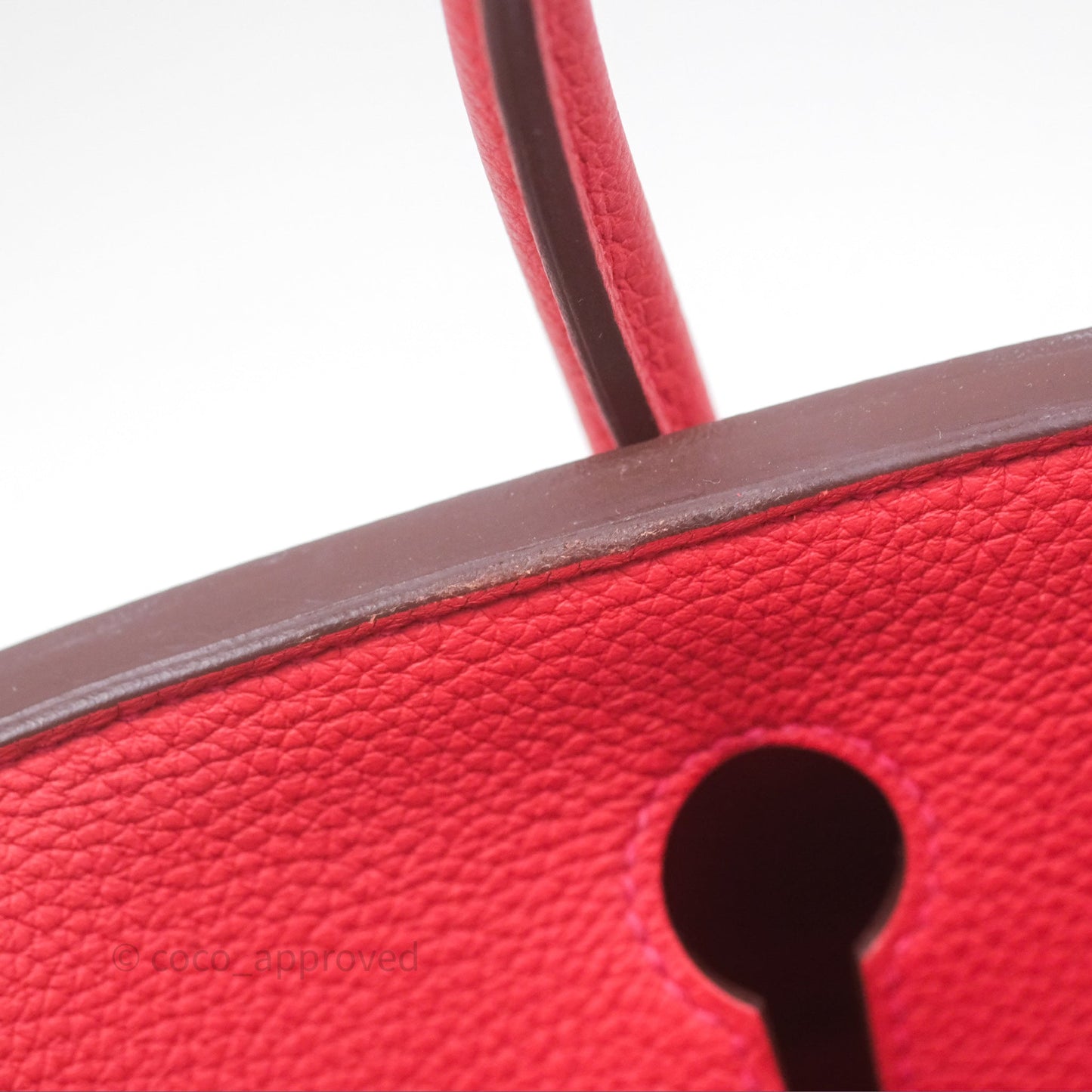 Hermès Birkin 30 Retourne Geranium D5 Togo Gold Hardware