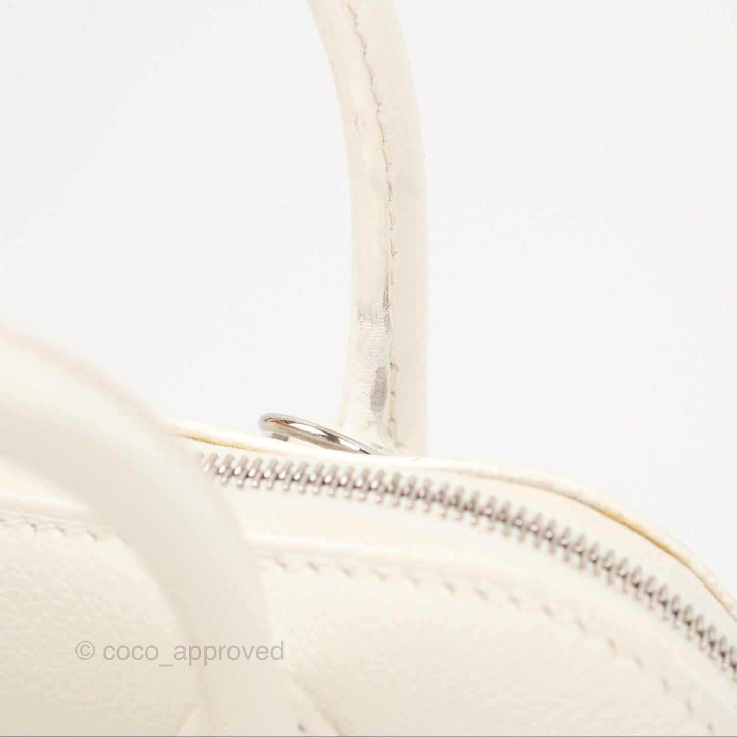 Hermès Mini Bolide 1923 White/Lime Evercolor Palladium Hardware
