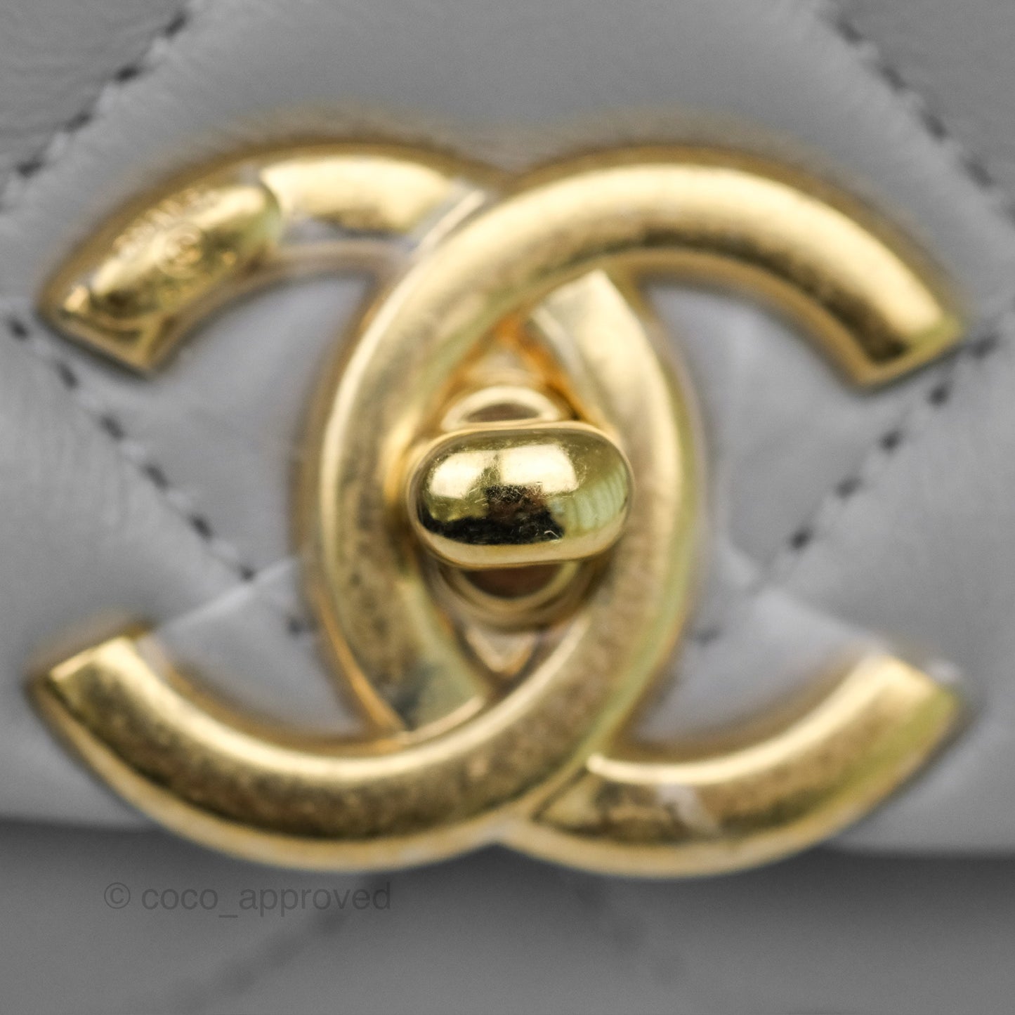 Chanel Medium Color Match Flap Grey Lambskin Aged Gold Hardware 22A