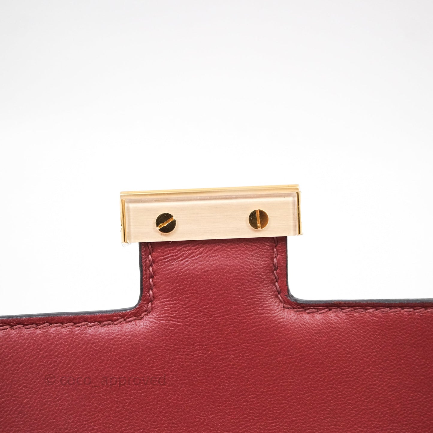 Hermès Mini Constance Rouge H Evercolor Gold Hardware