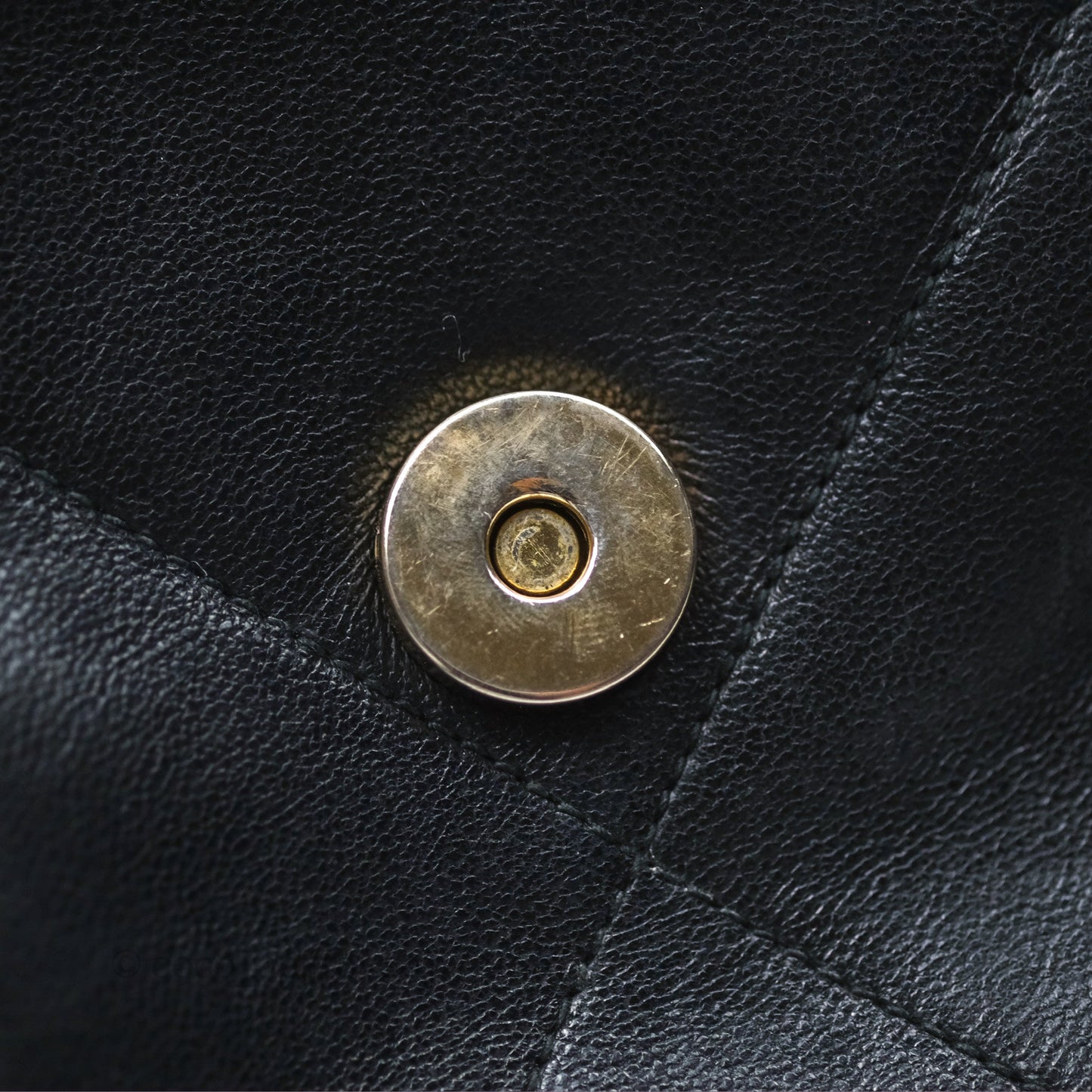 Chanel Vintage Mini Clutch with Chain Black Lambskin Gold Hardware
