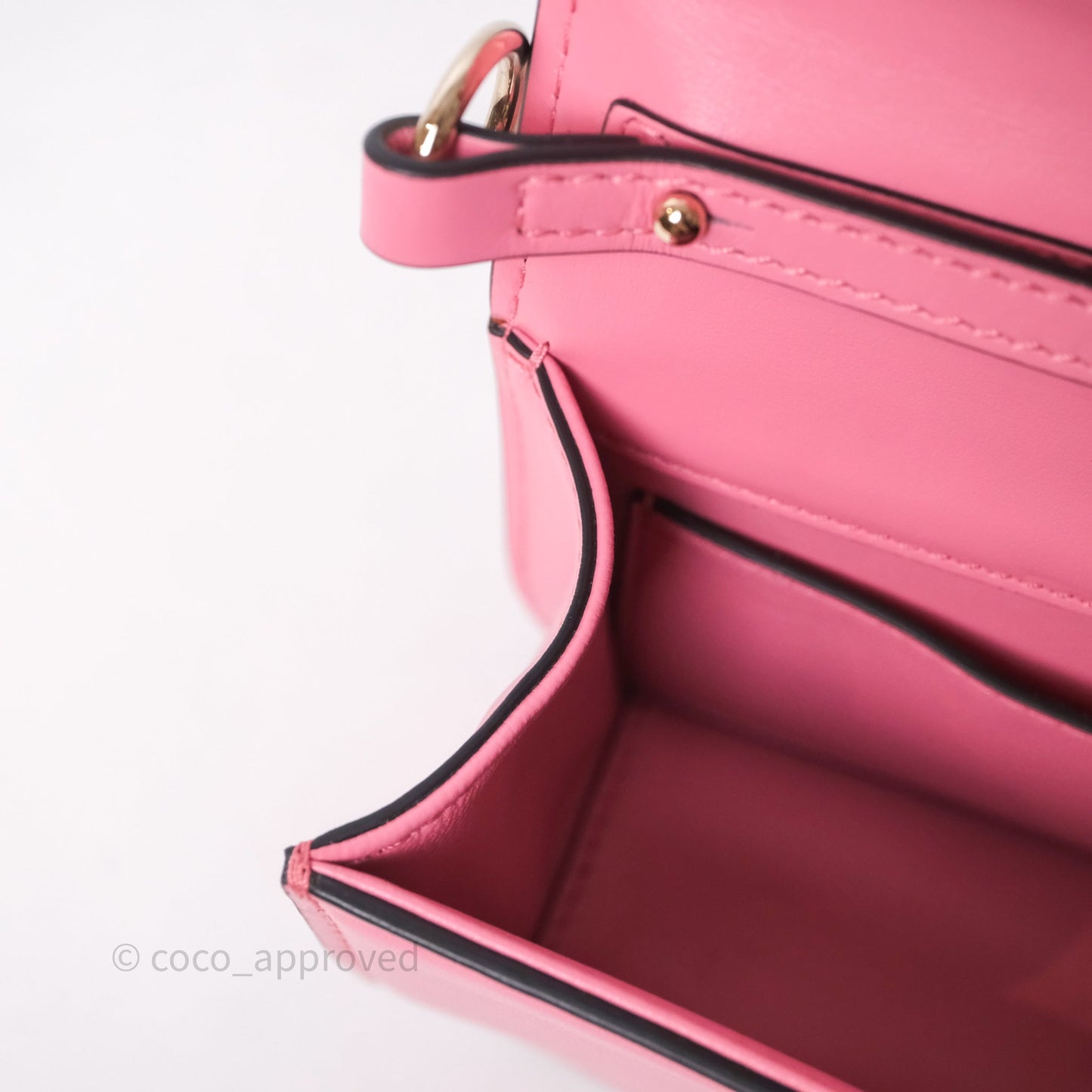 Valentino Garavani Locò Small Shoulder Bag Pink Calfskin Gold Hardware