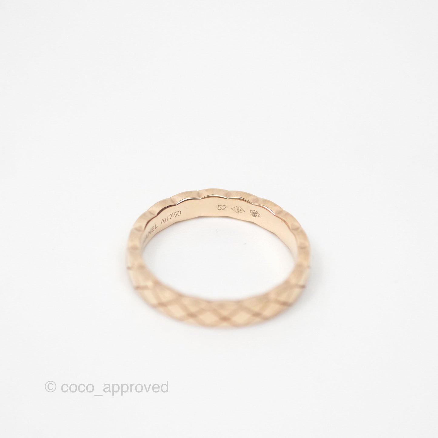 Chanel Coco Crush Ring 18K Beige Gold Size 52