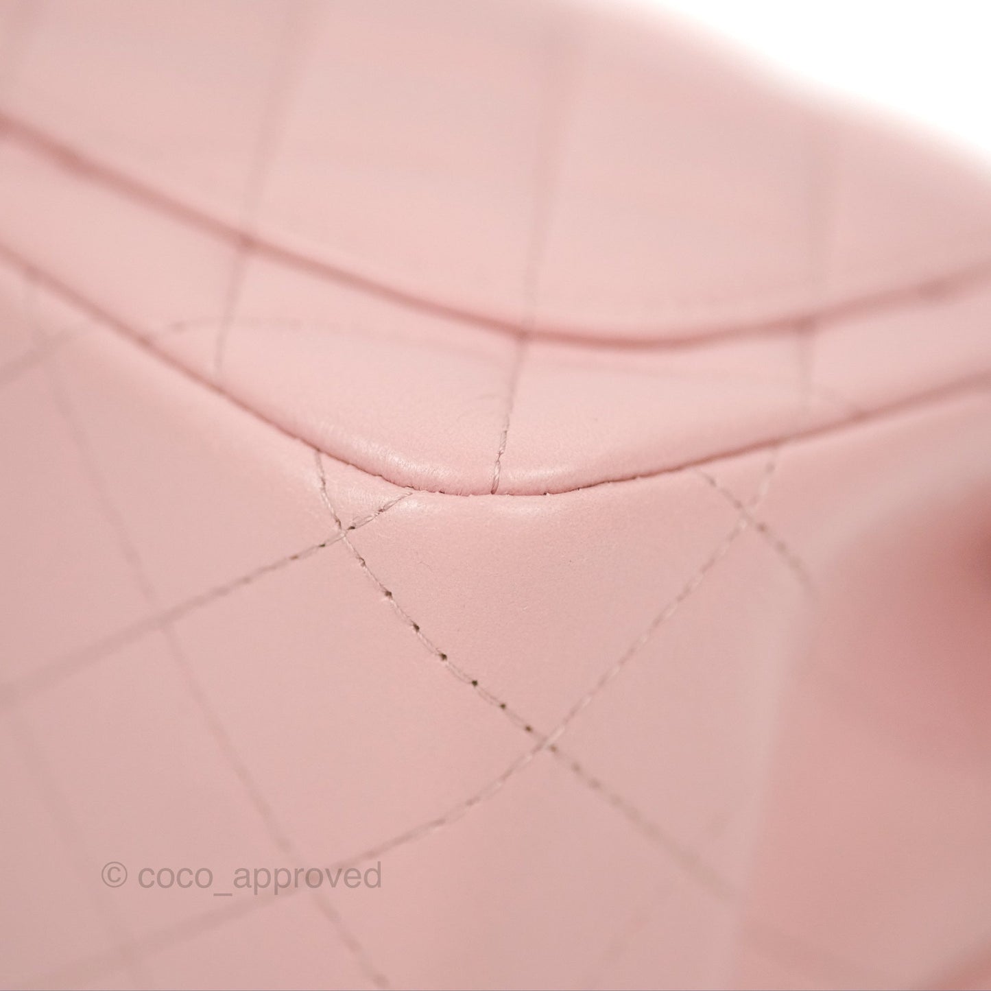 Chanel Quilted Mini Square Flap Pink Lambskin Gold Hardware