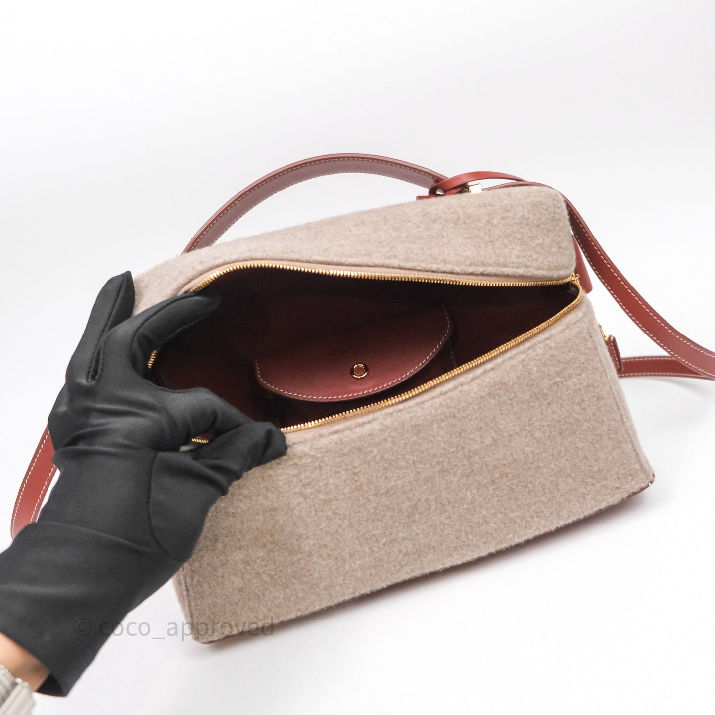 Loro Piana Extra Bag L27 Natural Brown/Deep Kummel Cashmere