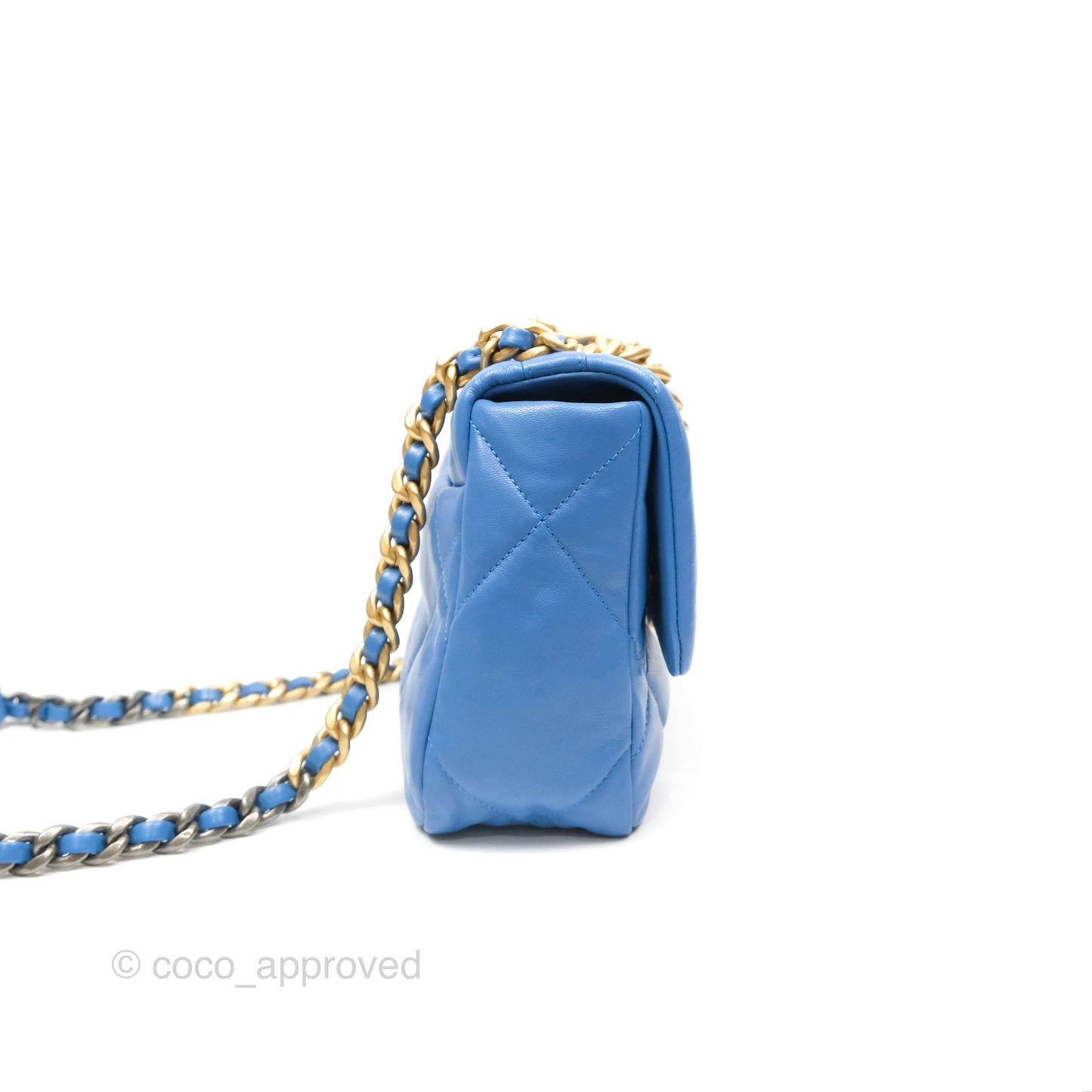 Chanel 19 Small Blue Mixed Hardware