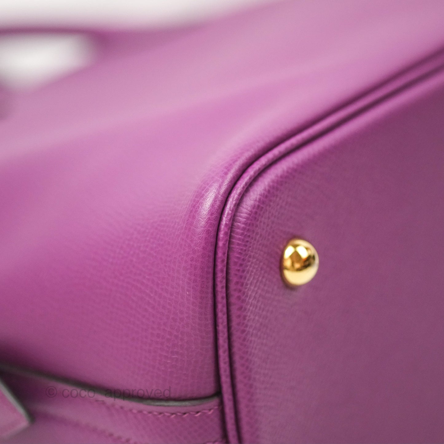 Hermès Bolide 1923 31 Purple Epsom Palladium Hardware