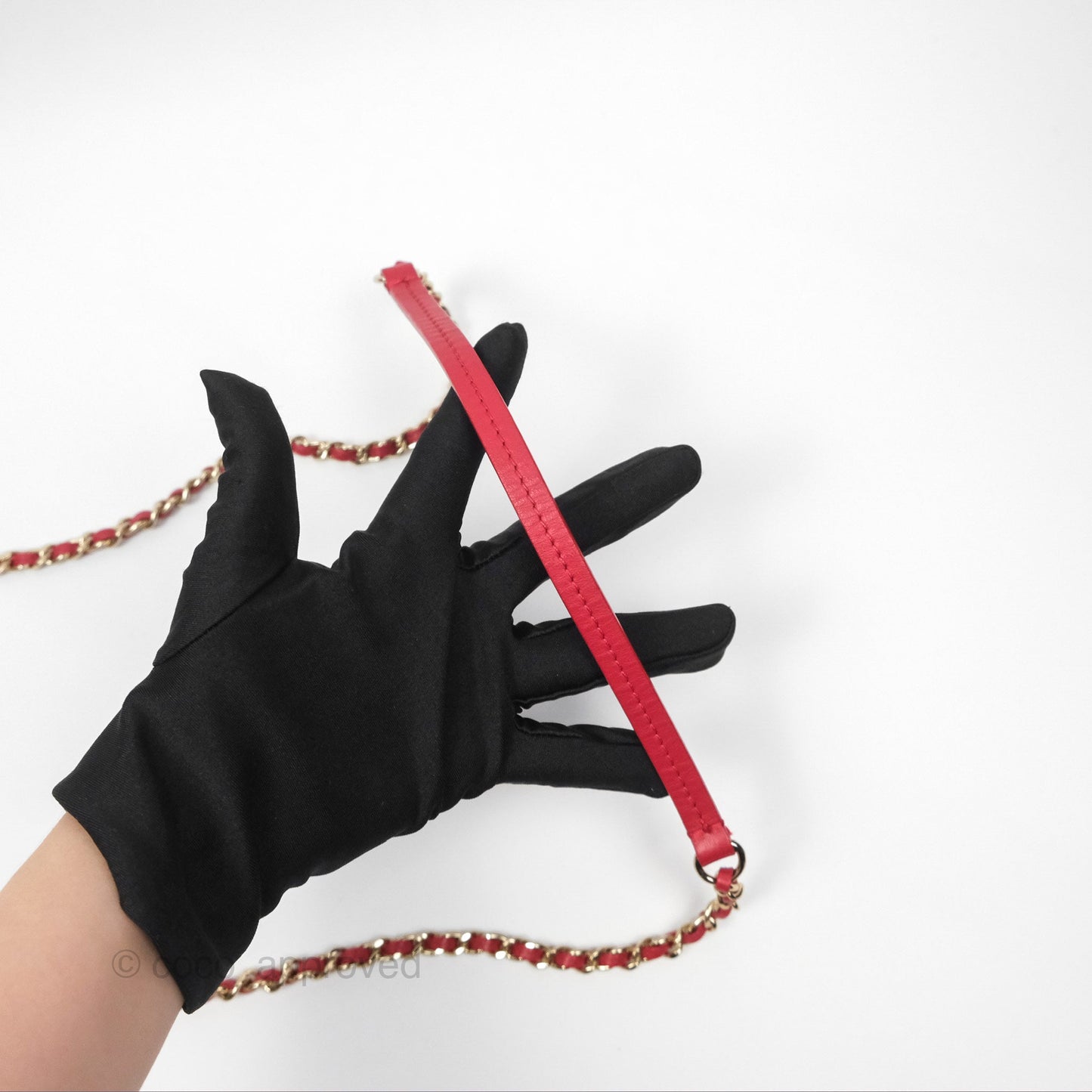 Chanel Easy Carry Flap Bag With Handle Red Lambskin Gold Hardware