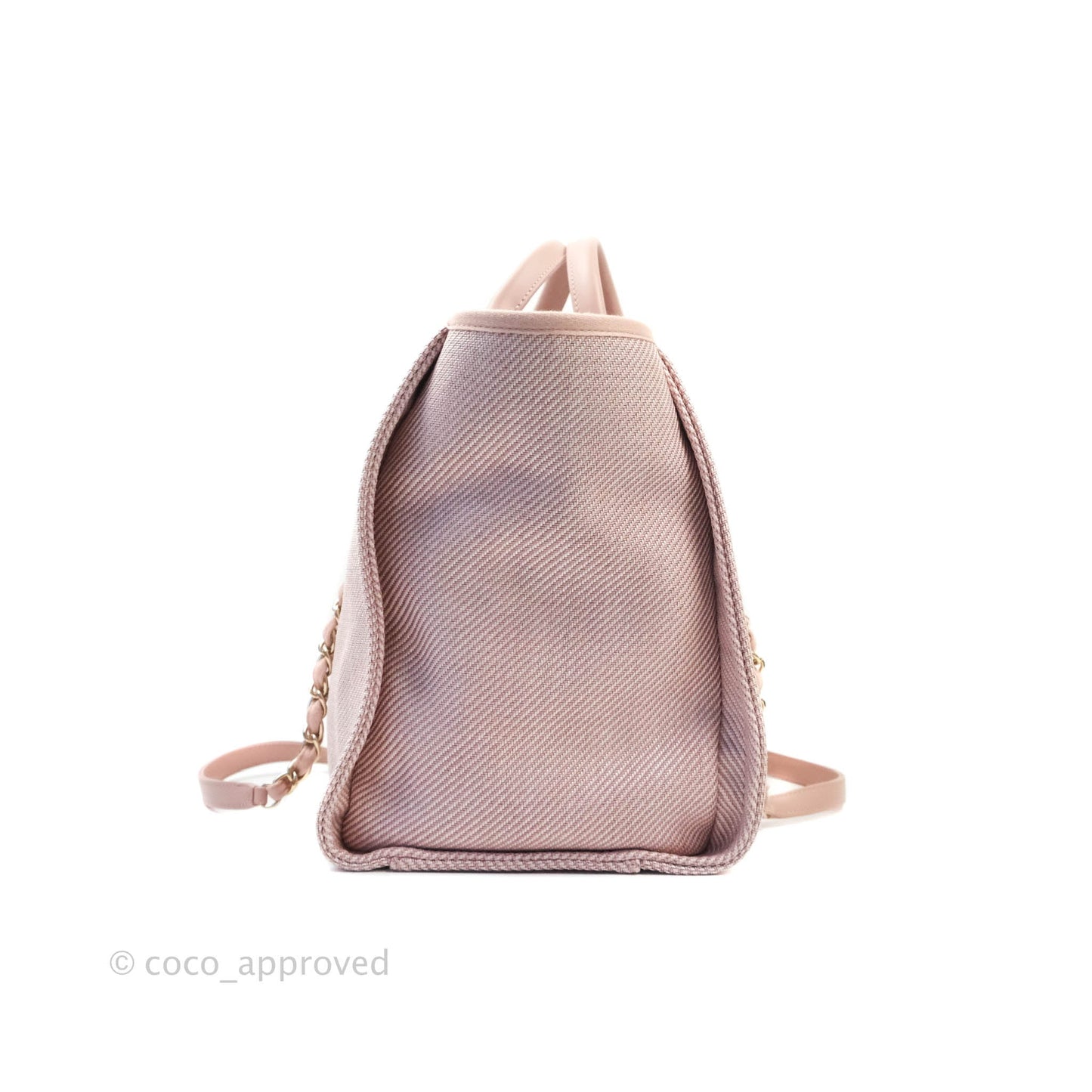 Chanel Large Deauville Pink Canvas 20A