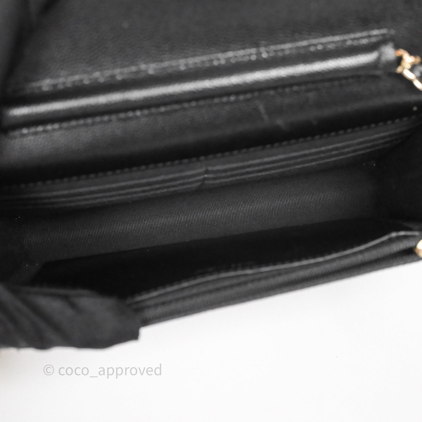 Chanel Quilted WOC with Charms Black Caviar Gold Hardware