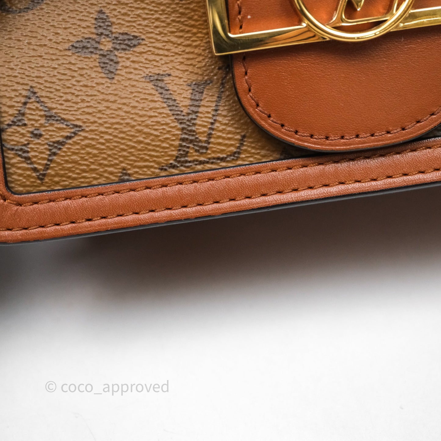 Louis Vuitton Mini Dauphine Monogram Tan Calfskin