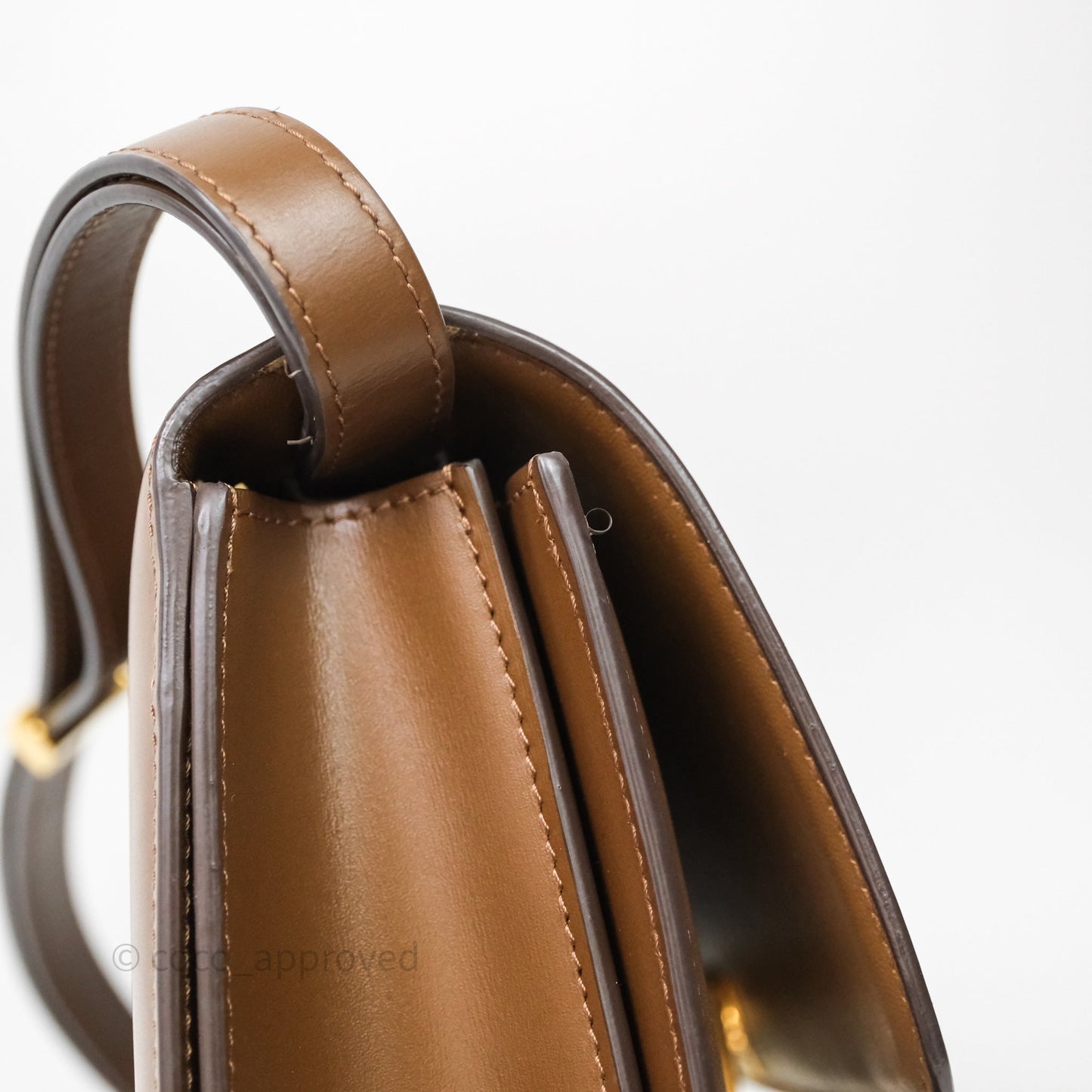 Celine Medium Classic Box Flap Caramel Calfskin