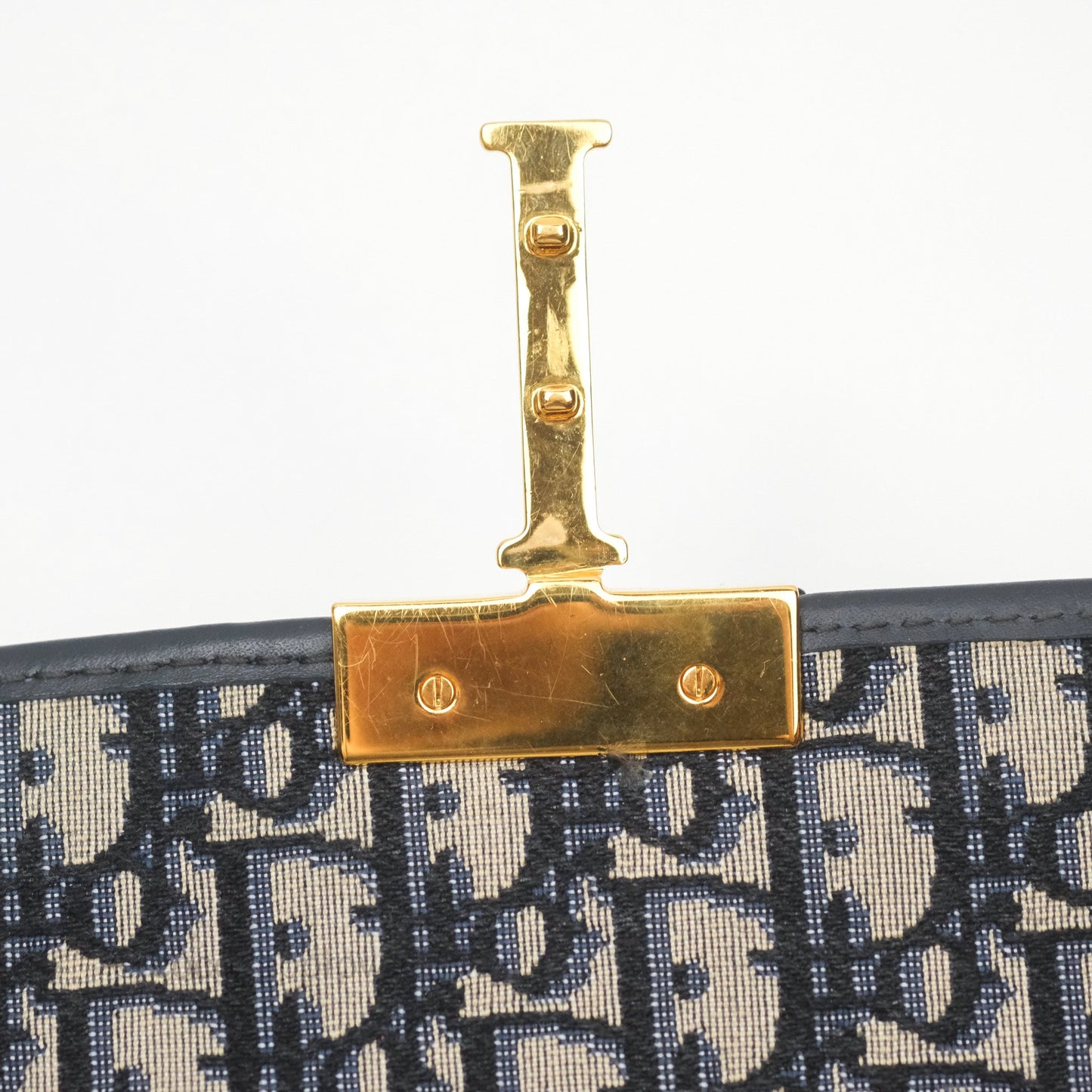 Christian Dior 30 Montaigne with Chain Blue Dior Oblique Jacquard
