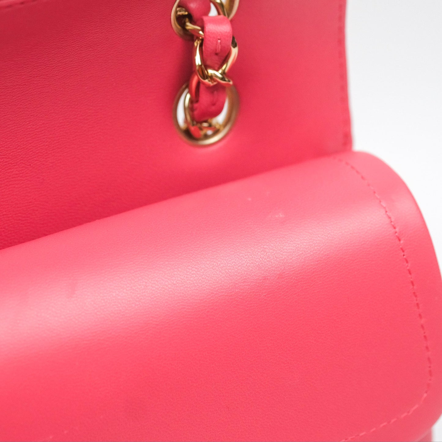 Chanel Medium Classic Flap Chevron Pink Lambskin Gold Hardware