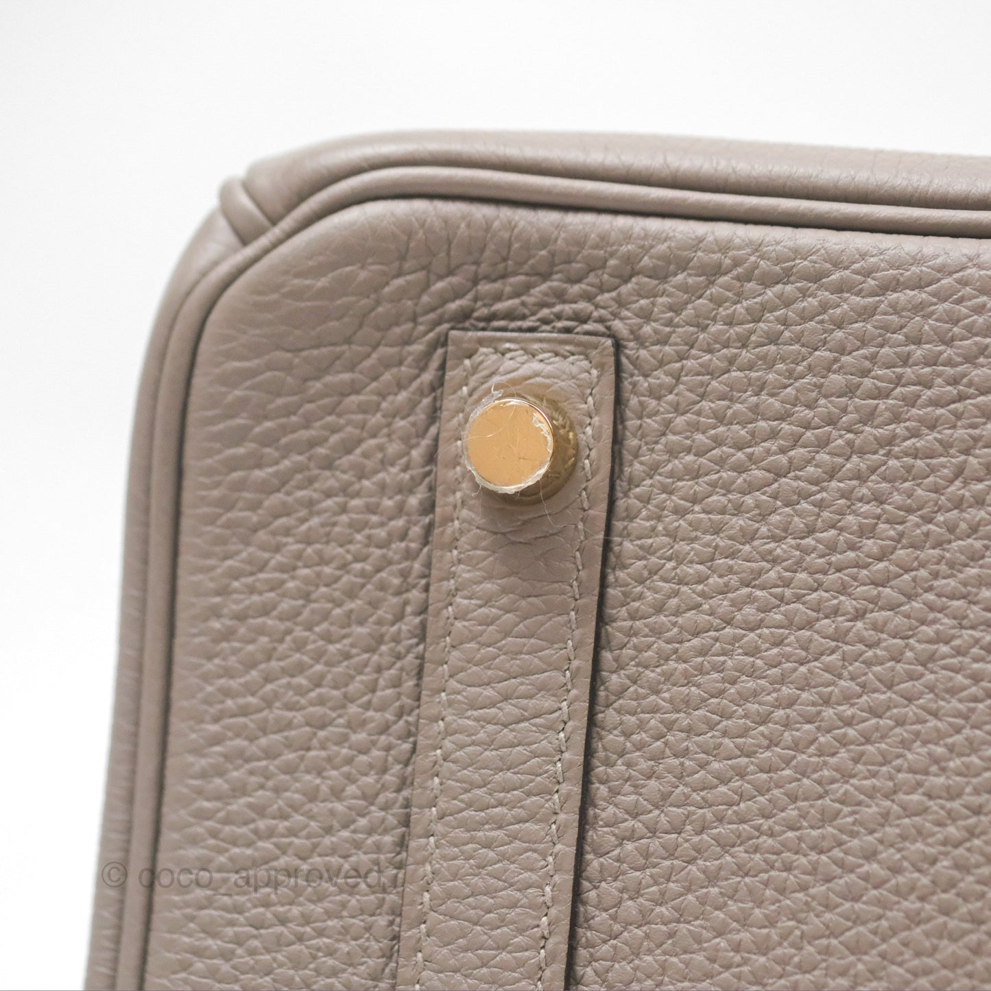 Hermès Birkin 30 Retourne Gris Asphalt M8 Togo Gold Hardware