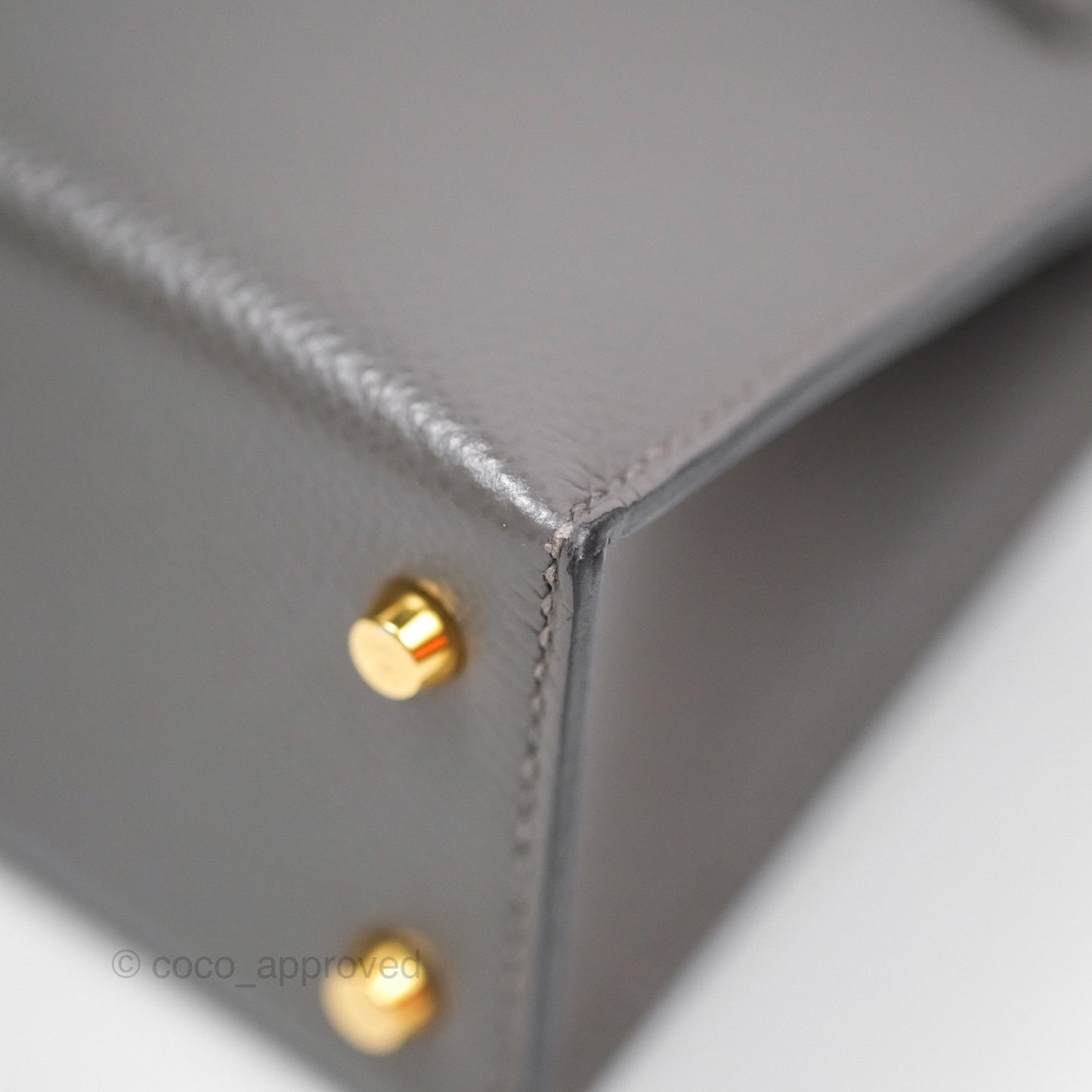 Hermès Mini Kelly II Gris Meyer 0L Epsom Gold Hardware