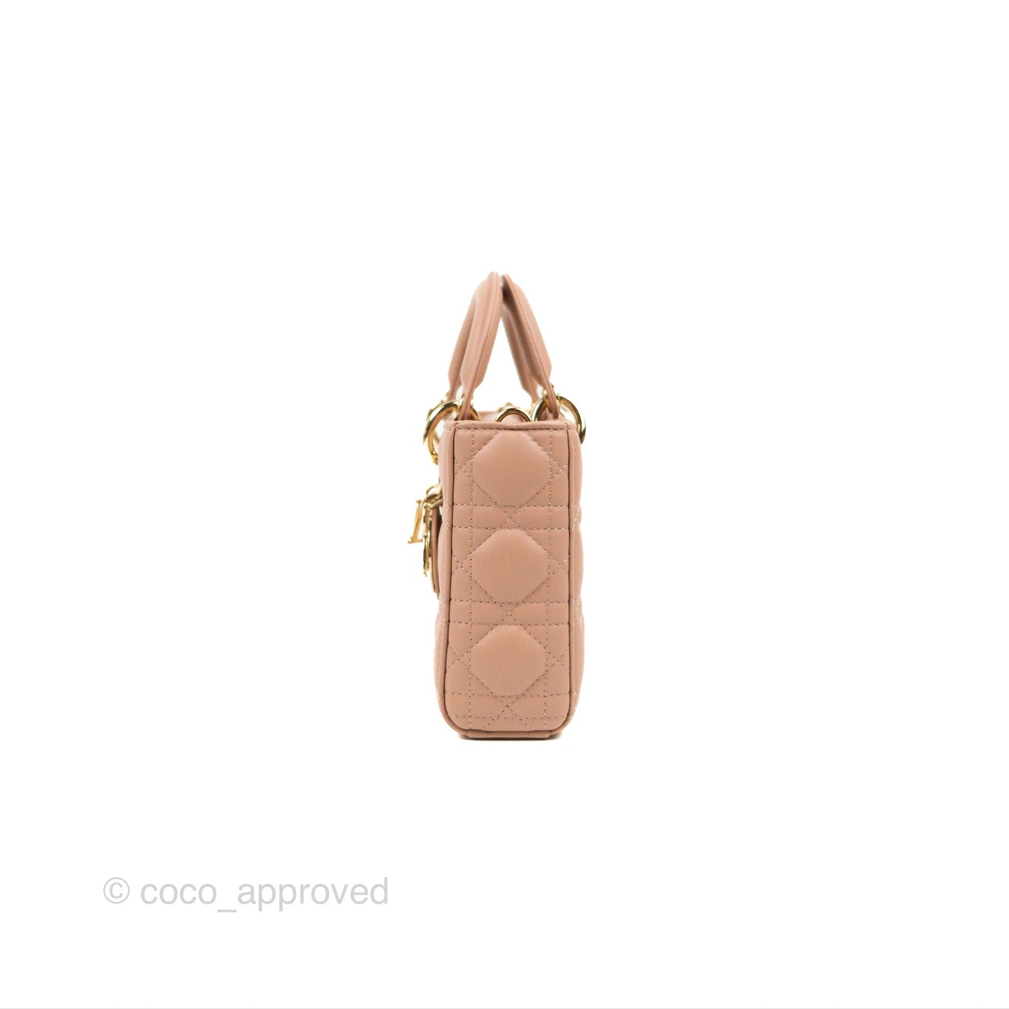 Dior Medium Lady D-Joy Bag Nude Pink Lambskin Cannage