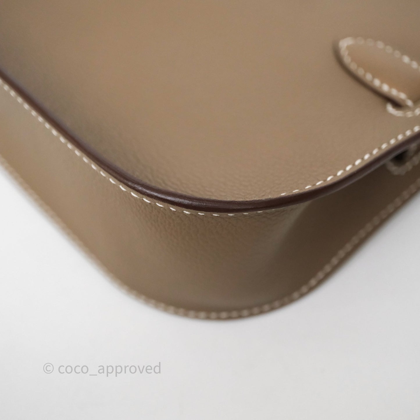 Hermès Mini Jypsiere Etoupe 18 Evercolor Gold Hardware