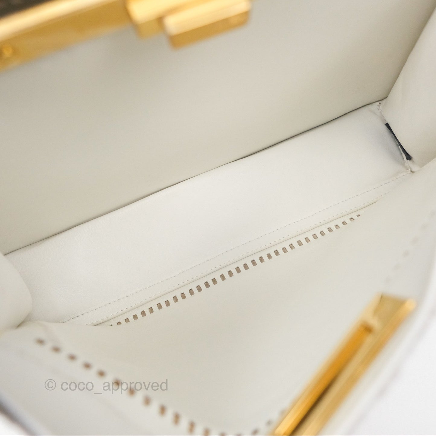 Fendi Peekaboo Medium Mink Fur White Gold Hardware