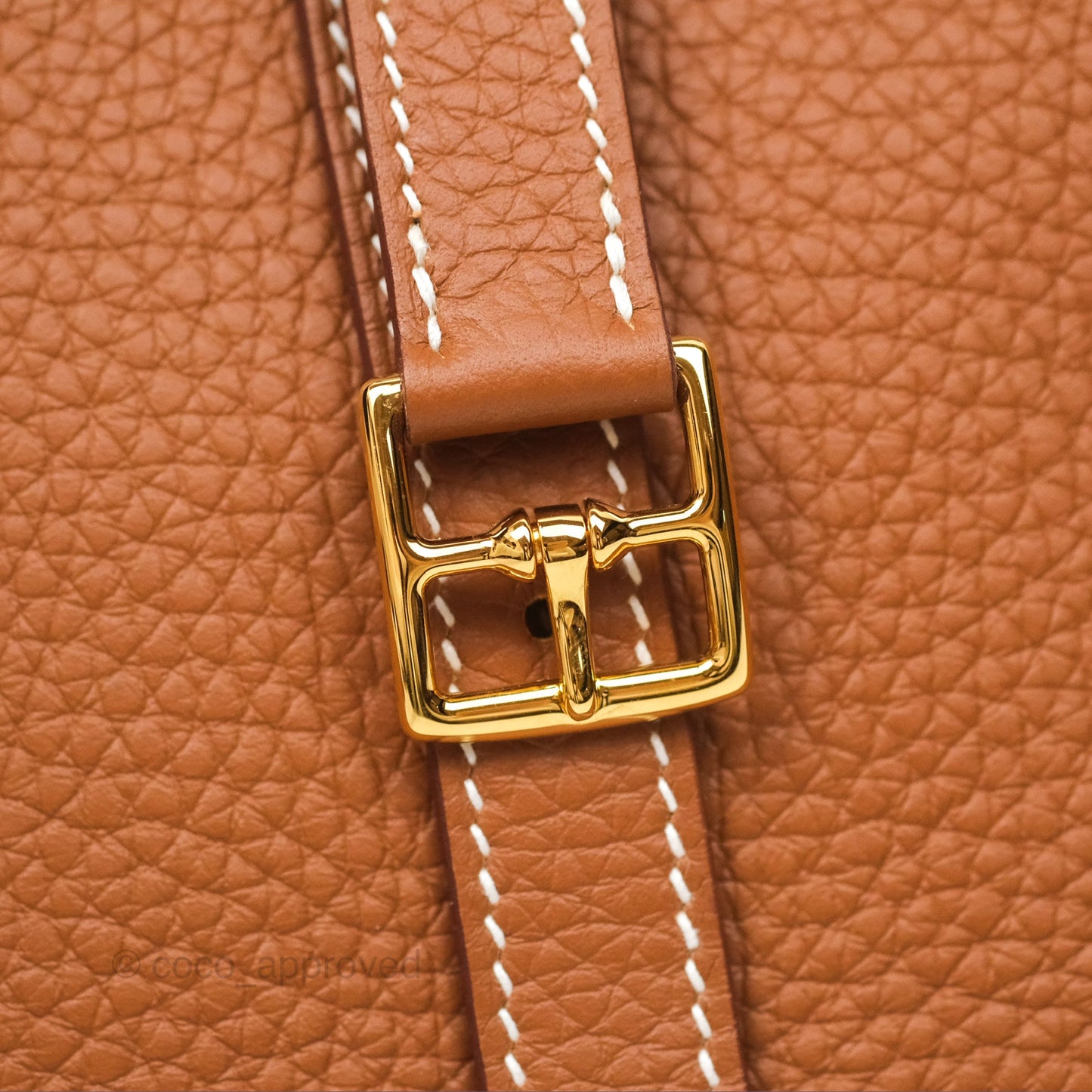 Hermès Halzan 25 Gold Clemence Gold Hardware