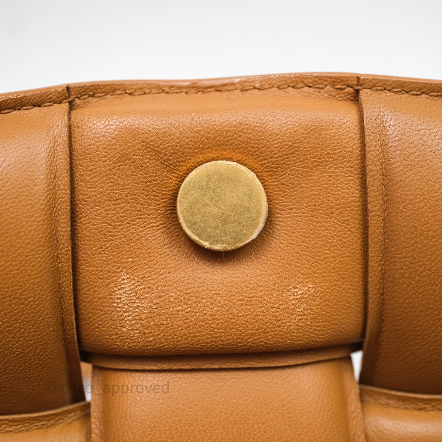 Bottega Veneta Padded Cassette Camel Lambskin