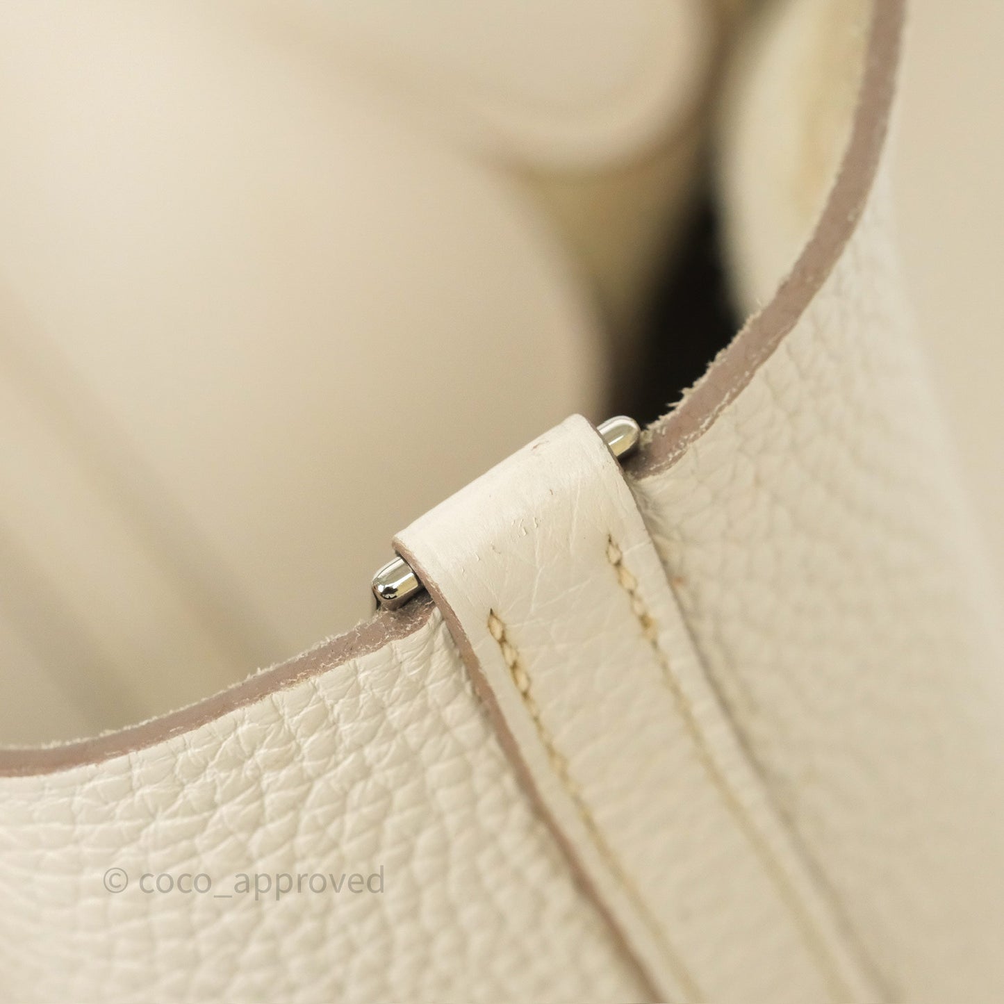 Hermès Picotin 22 Beton Clemence Palladium Hardware