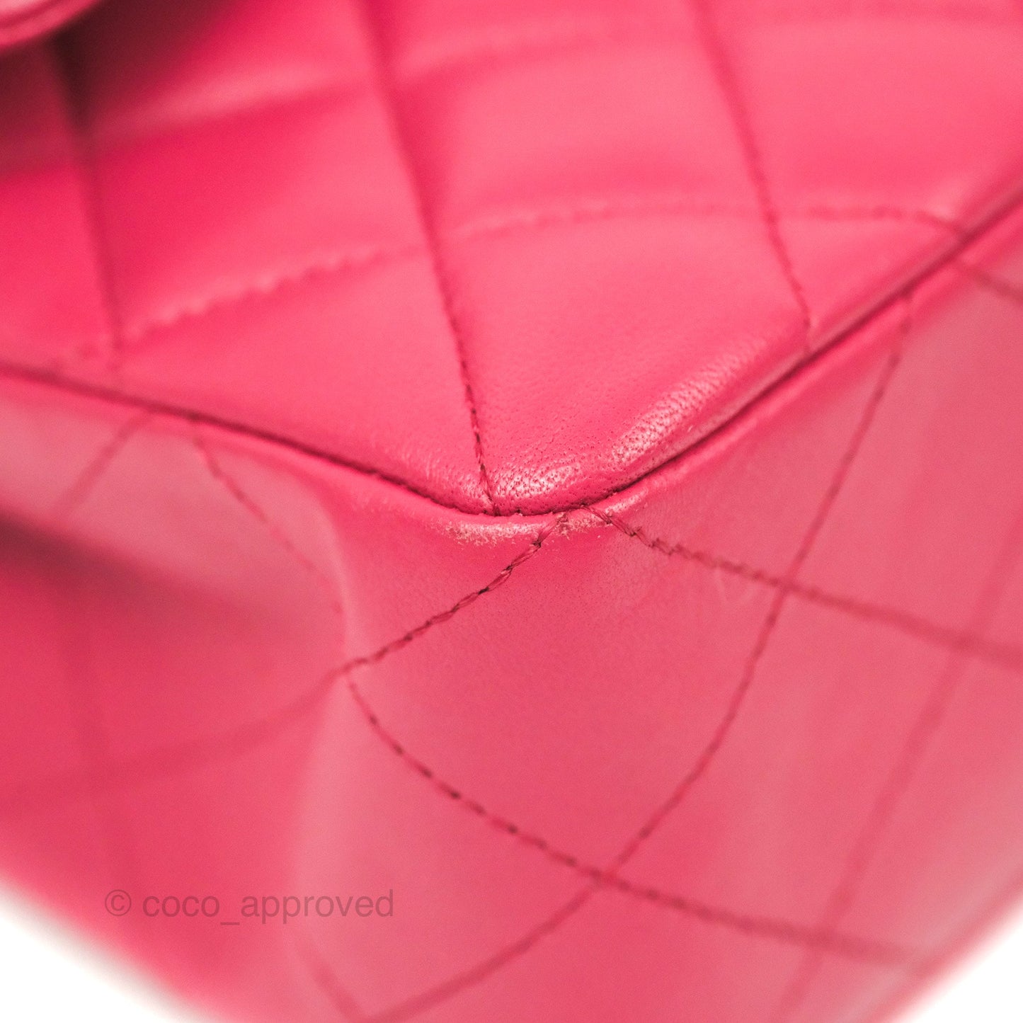 Chanel Small Classic Flap Quilted Dark Rosy Pink Lambskin Silver Hardware