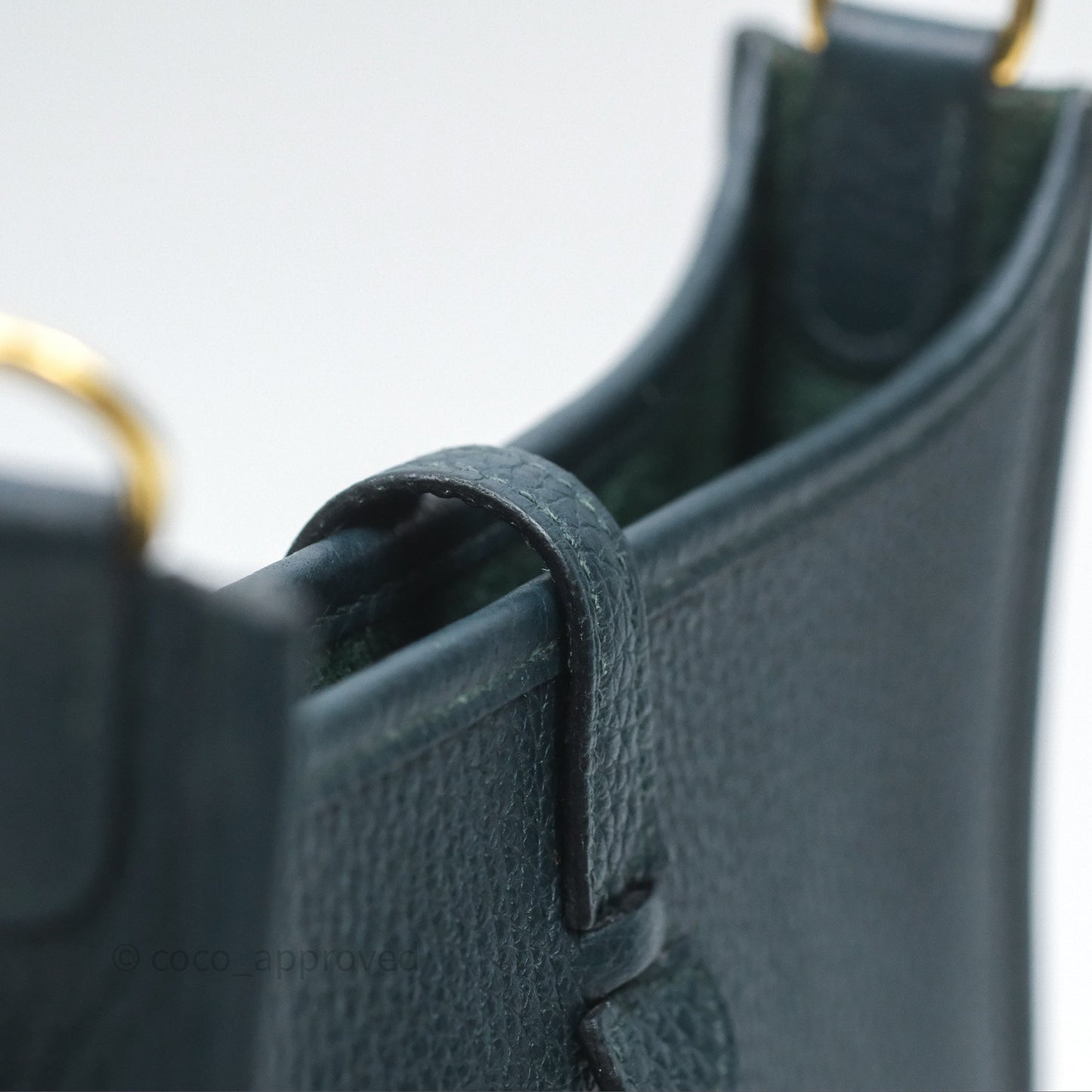 Hermès Mini Evelyne 16 Vert Cypres 6O Clemence Gold Hardware